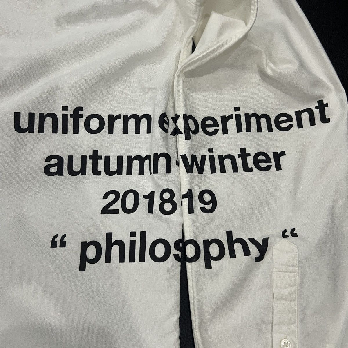 uniform experiment uniform experiment Slogan Embroidered Logo Shirt Size US XL / EU 56 / 4 - 10 Thumbnail