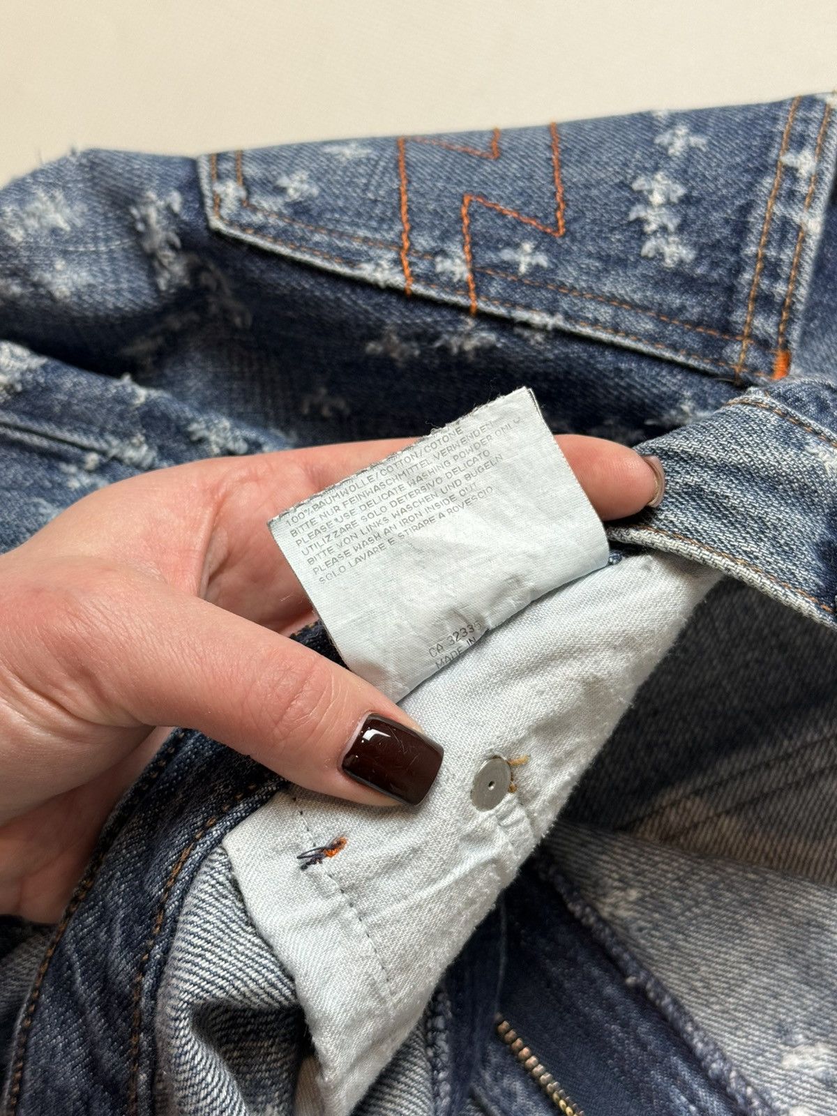 W&LT Walter Van Beirendonck Distressed Cut Off Denim Shorts Jeans Size US 31 - 13 Thumbnail