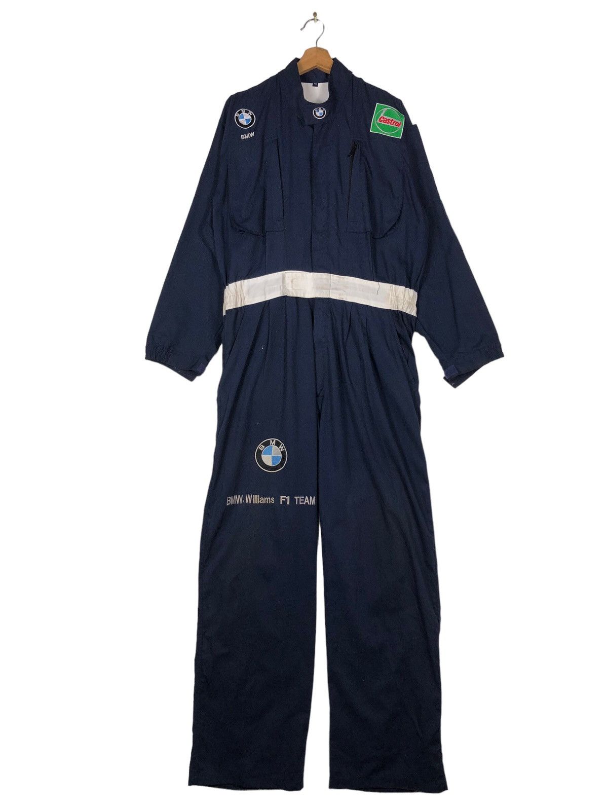 Japanese Brand 🔥Vintage Overall Racing BMW Williams F1 Team HP Castrol Size US 38 / EU 54 - 2 Thumbnail