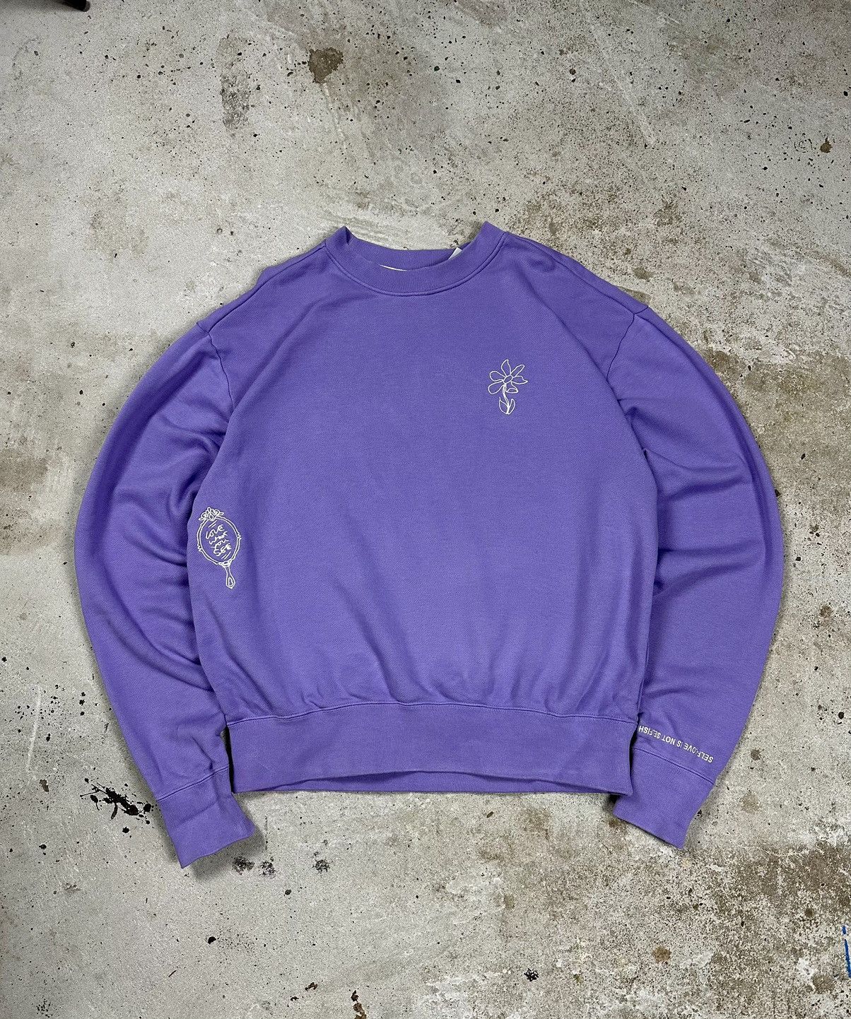 Adidas Adidas Sample Purple Self Love Crewneck Boxy Sweatshirt Size US M / EU 48-50 / 2 - 1 Thumbnail