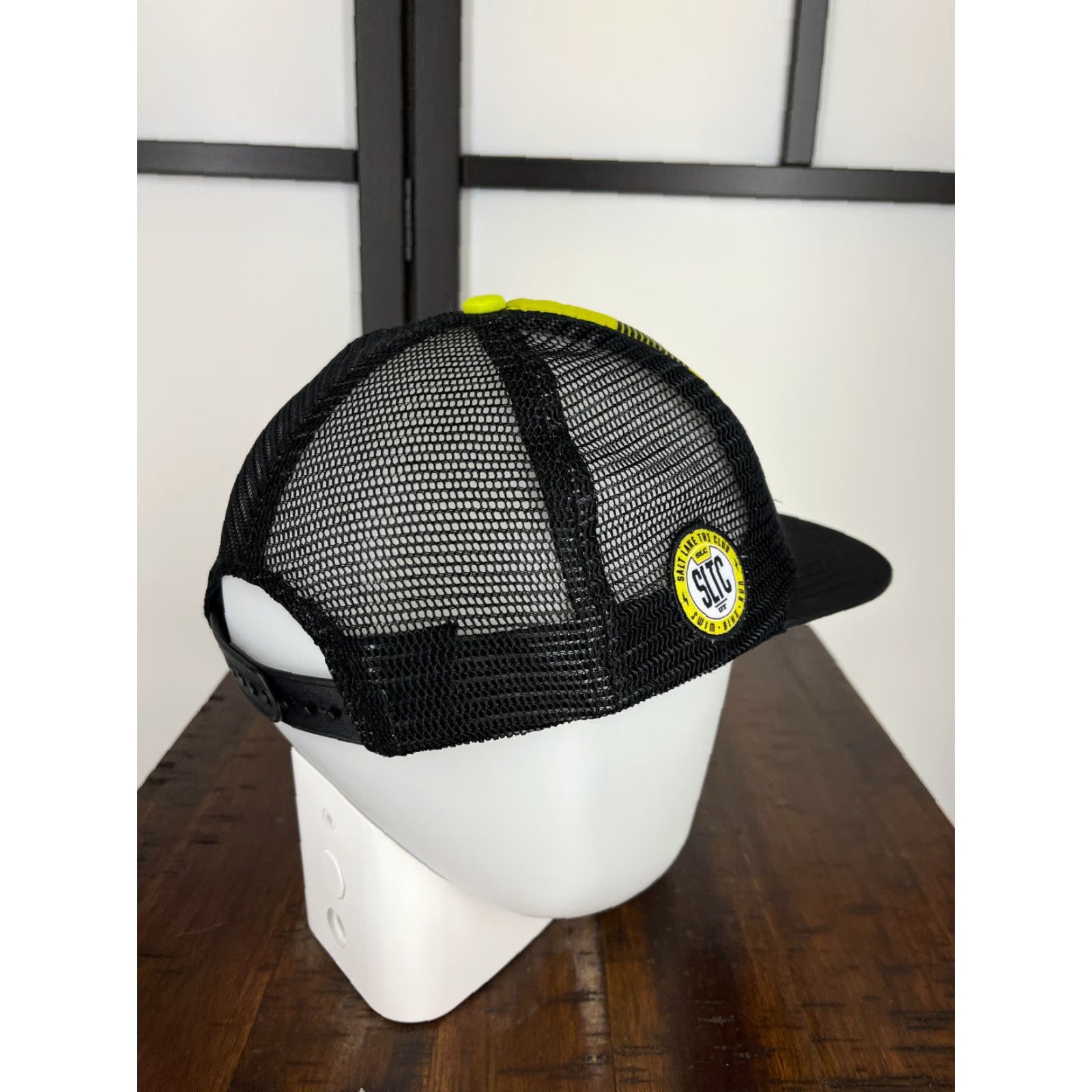 Vintage Boco Gear Hat Cap Trucker Adult One Size Black Poly Striped Pattern Hiking Triathlon Club Logo 90s Theme Men Mens Size ONE SIZE - 7 Thumbnail