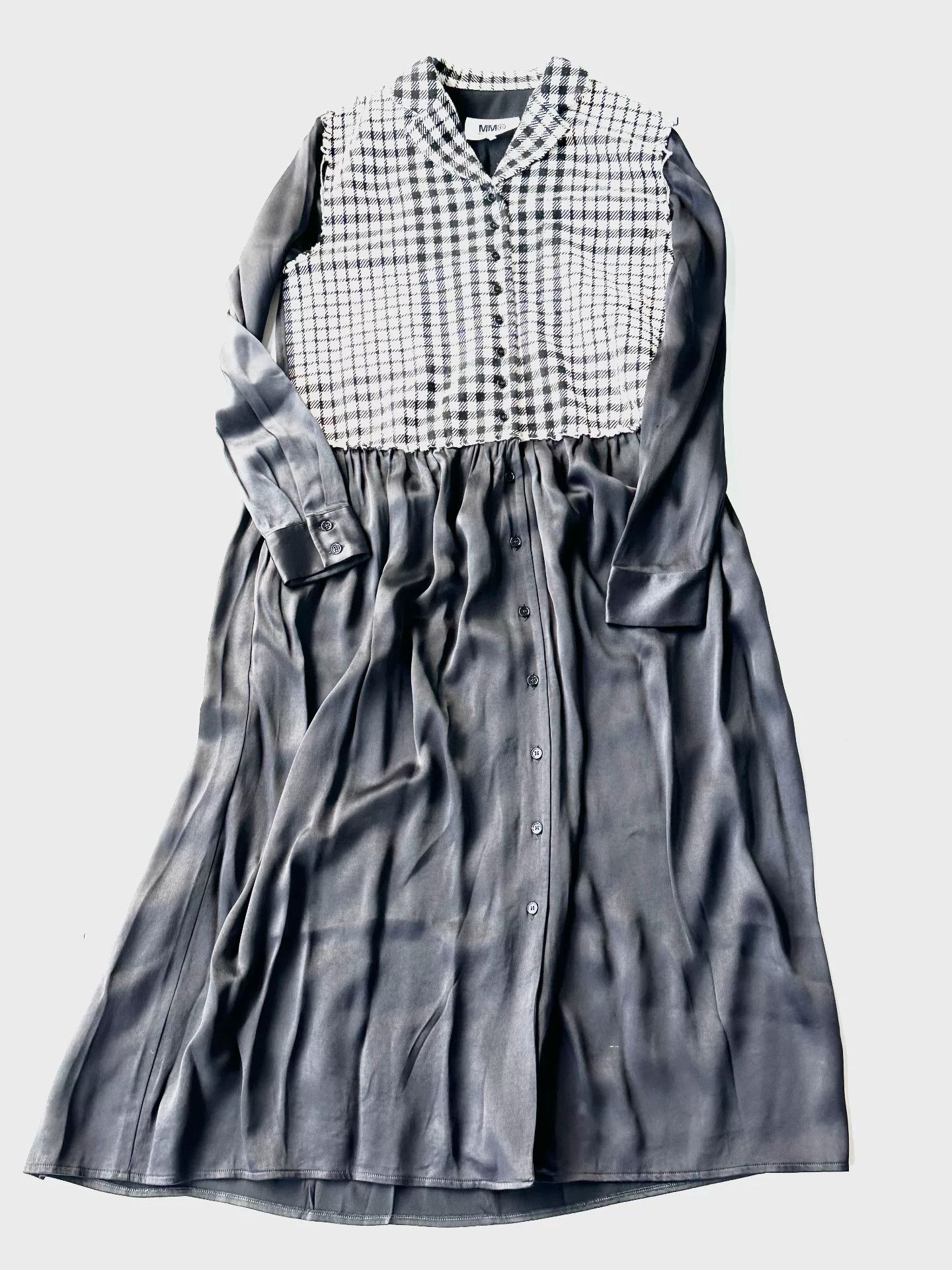 Maison Margiela Maison Margiela Wool Houndstooth Paneled Dress Size S / US 4 / IT 40 - 1 Thumbnail