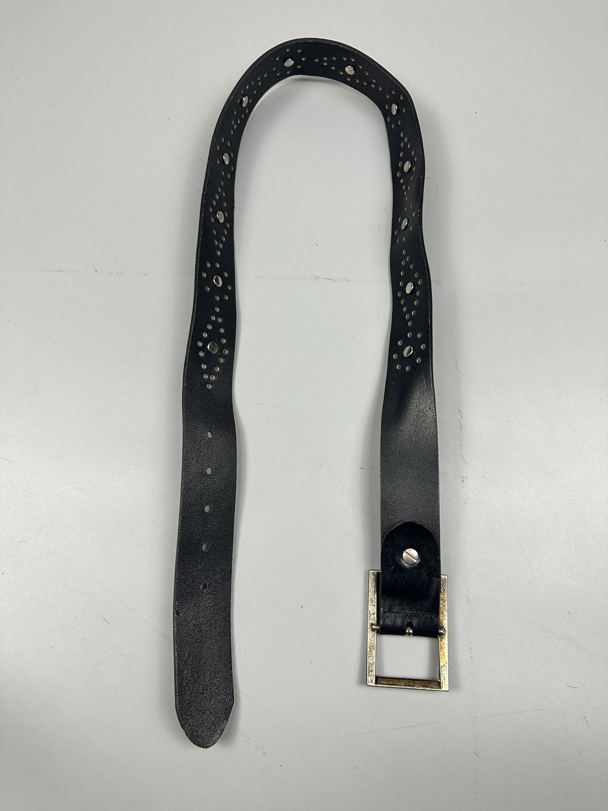 Handmade HTC Inspired Black Leather Stud and Turquoise Stone Belts Size 34 - 5 Thumbnail