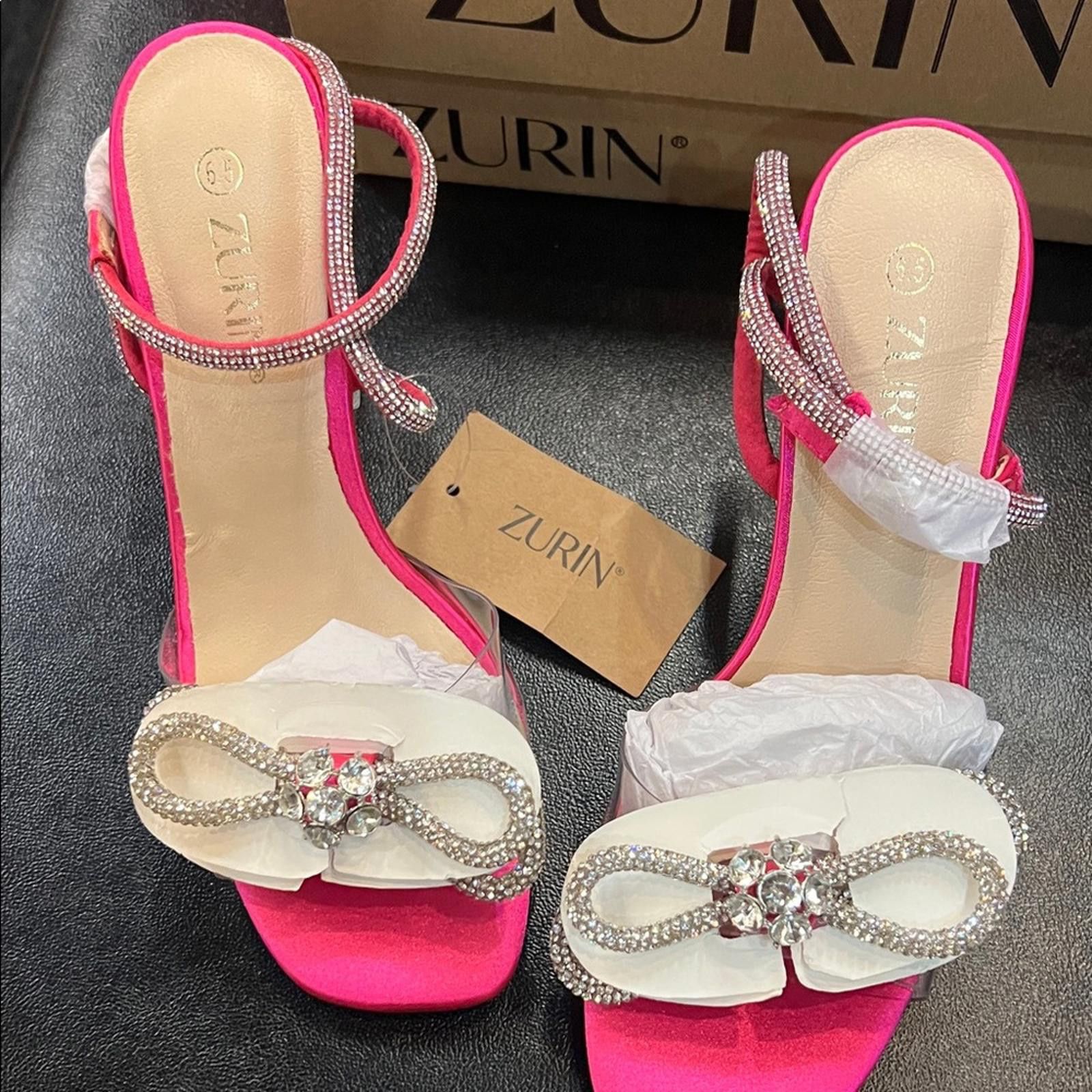 Other Zurin Pink and White Women's Sandals Size US 6.5 / IT 36.5 - 2 Thumbnail