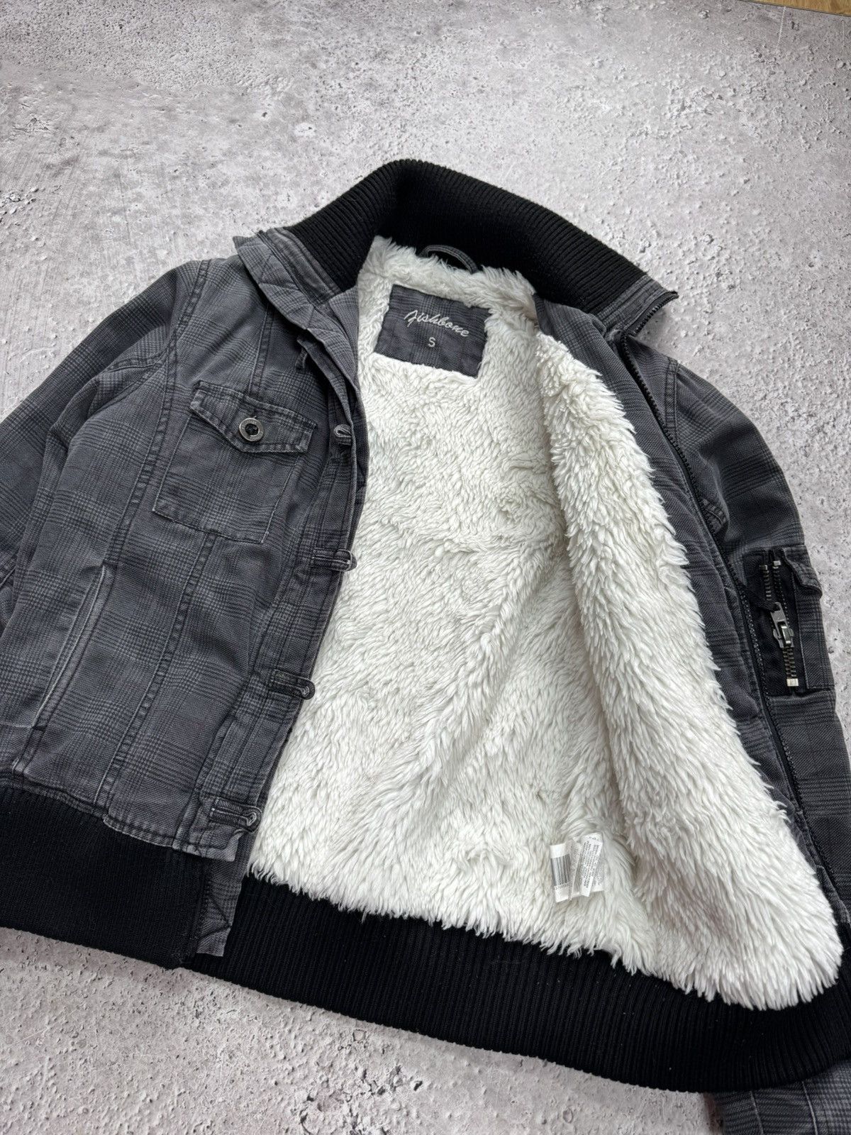 Other Women Cropped Jacket Sherpa Lined Moto Biker Plaid Zip S Size M / US 6-8 / IT 42-44 - 6 Thumbnail
