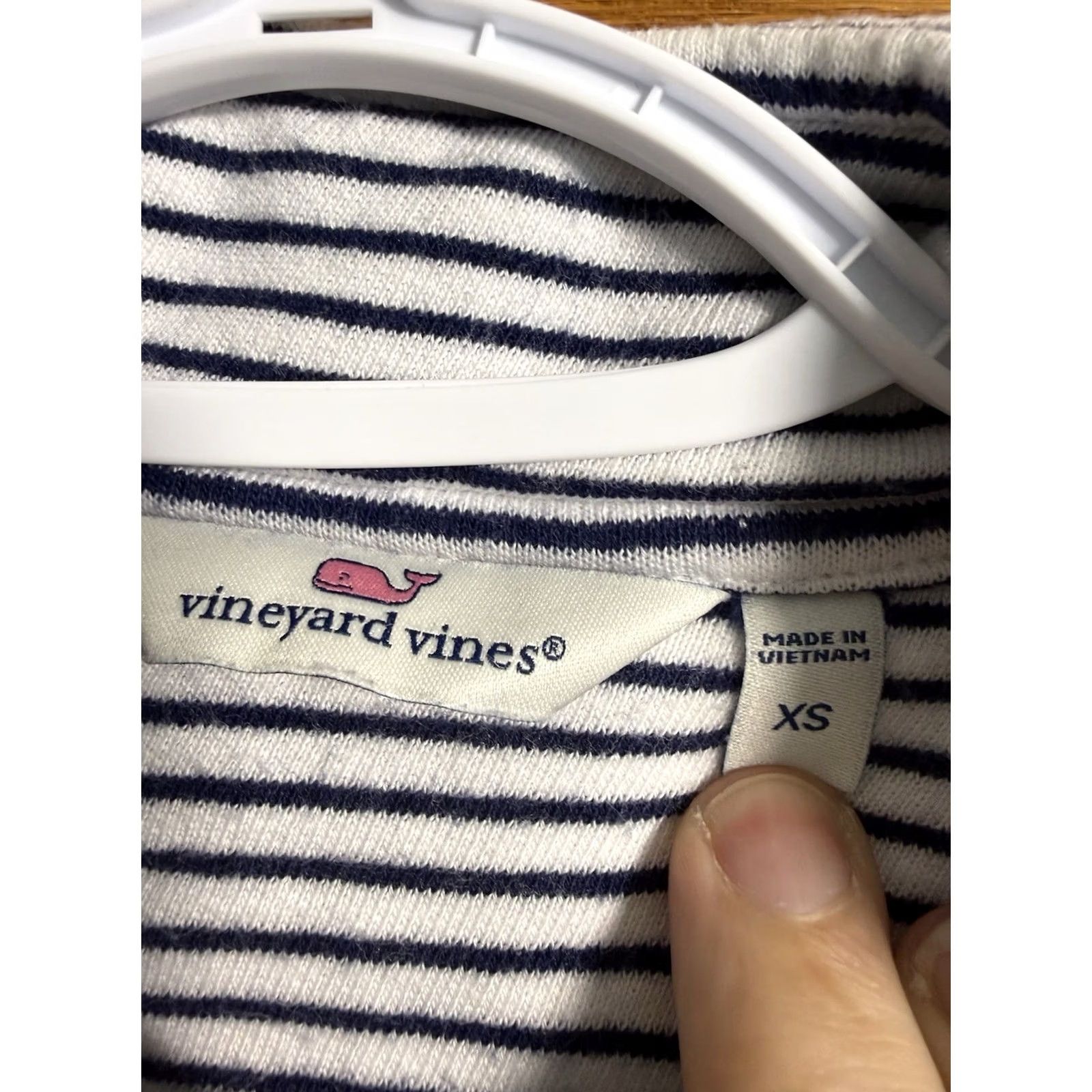 Vineyard Vines Vineyard Vines Womens XS Sweater Pullover Striped 1/4 Zip Outdoor Coastal Preppy Blue Fleece Size XS / US 0-2 / IT 36-38 - 4 Thumbnail