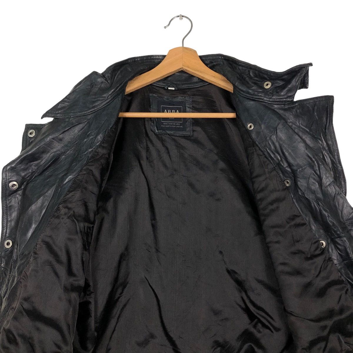 Japanese Brand 🔥Cropped Vintage Leather Jacket Double Breast Abba Japan Size US M / EU 48-50 / 2 - 14 Thumbnail