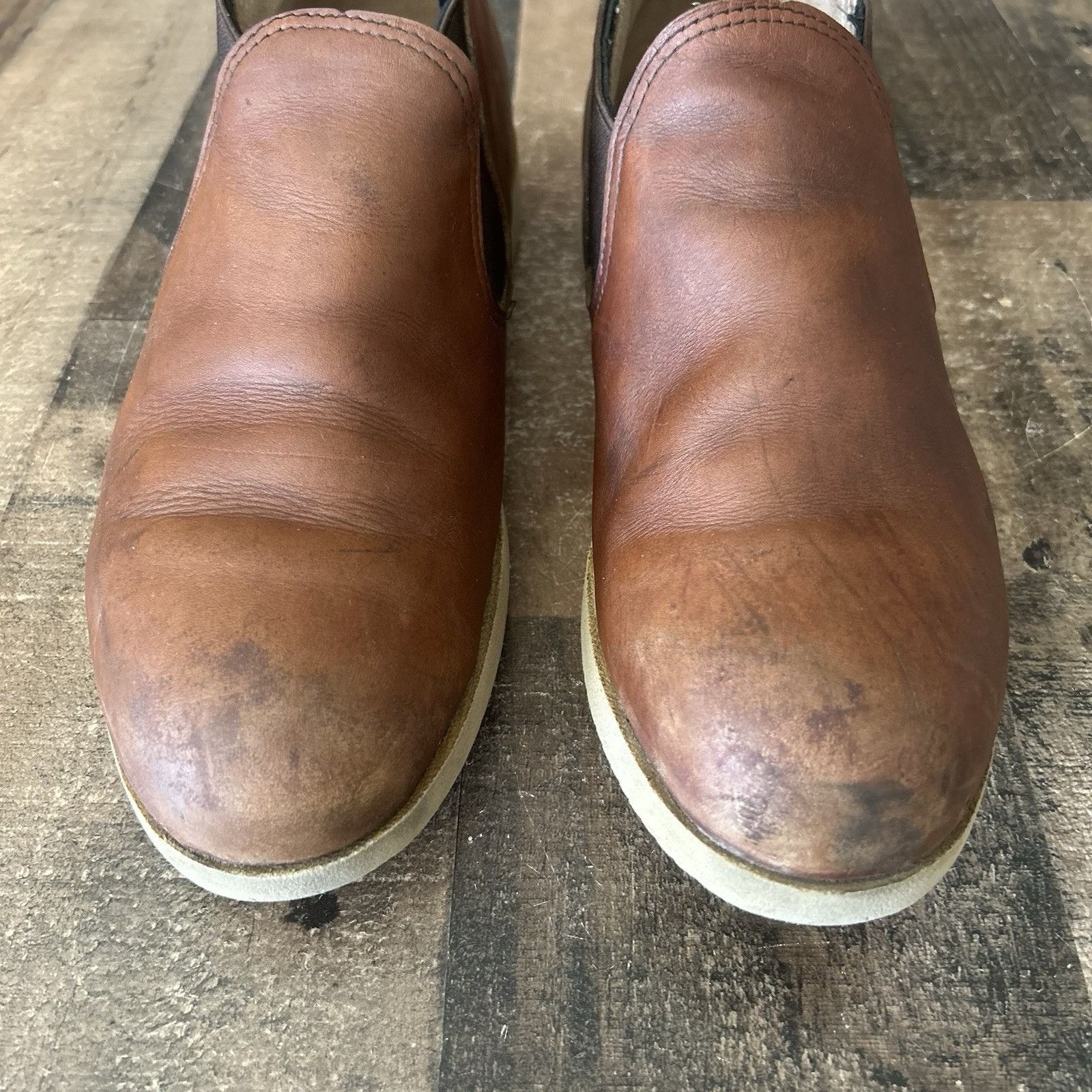 Red Wing Shoes Mens Size 12 Brown Leather Slip On Vibram Sole Casual VTG Romeo RED WING BLACKSMITH BOOT VIBRAM SOLE MEN – TREND BOSTON main image 3