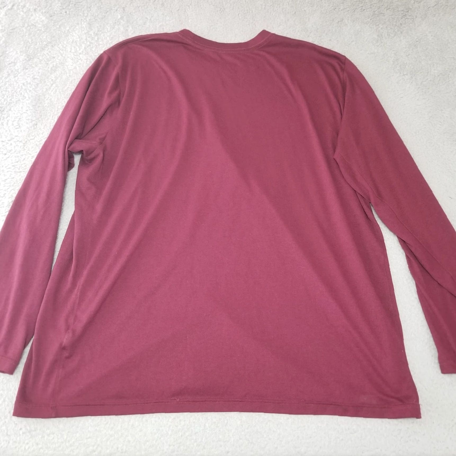 Nike Nike Shirt Mens 2XL Burgundy Athletic Cut Tee DriFit Long Sleeve Pullover Nike Size US XXL / EU 58 / 5 - 7 Thumbnail