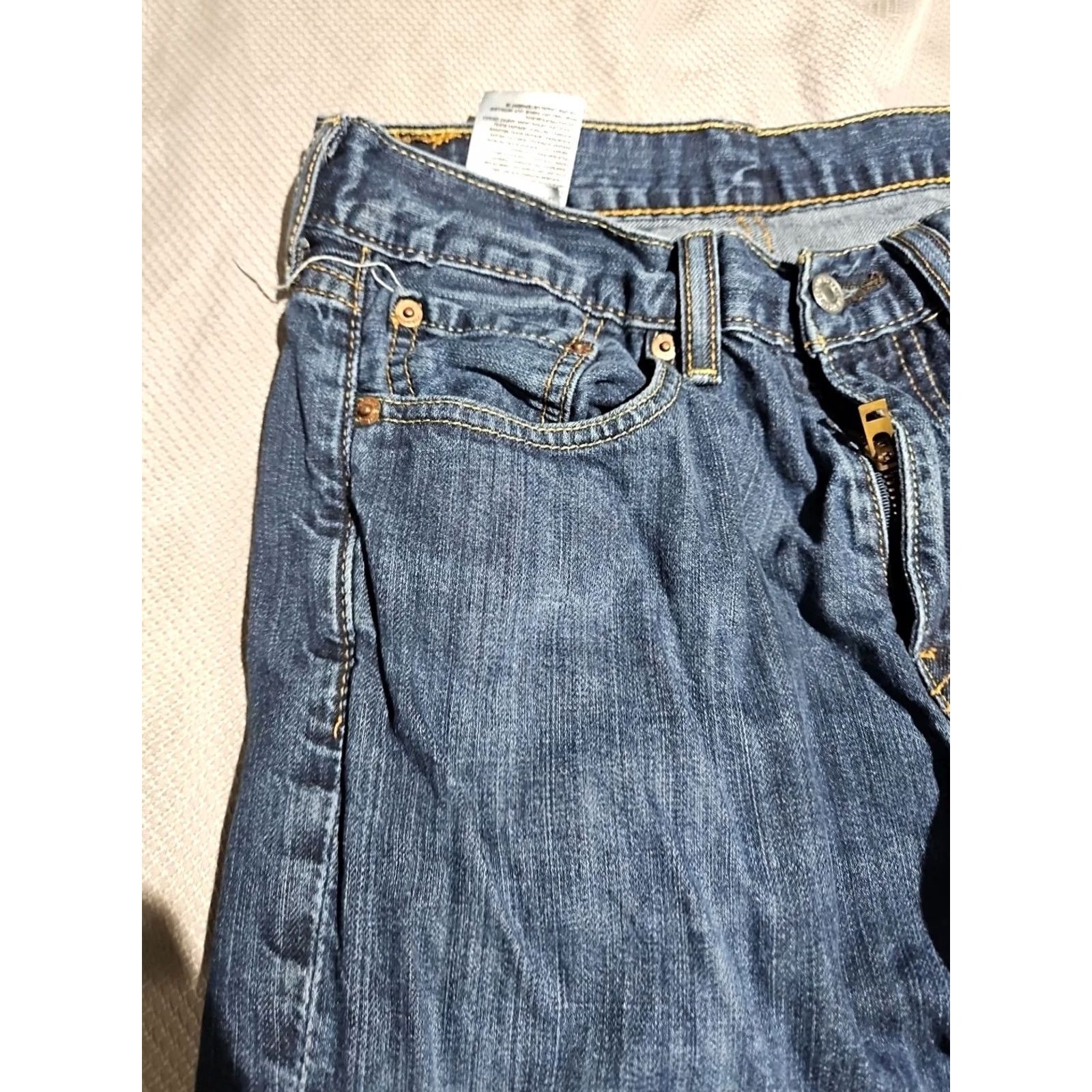 Levi's Levis 514 Jeans Mens US Size 29x30 Blue Straight Medium Wash Denim Pants Jeans Size US 29 - 3 Thumbnail