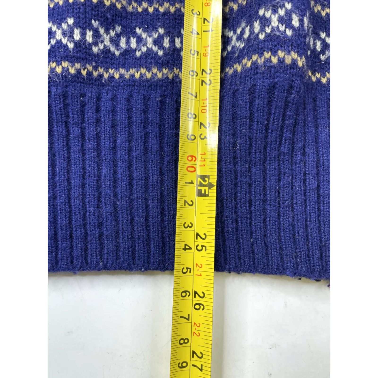 Vintage VINTAGE Andrew St John Fair Isle Reindeer Winter Knit Sweater Size M Blue Cotton Knit Crew Neck Long Sleeve Men Pullover 90s Ski Winter Casual Logo Size US M / EU 48-50 / 2 - 5 Thumbnail