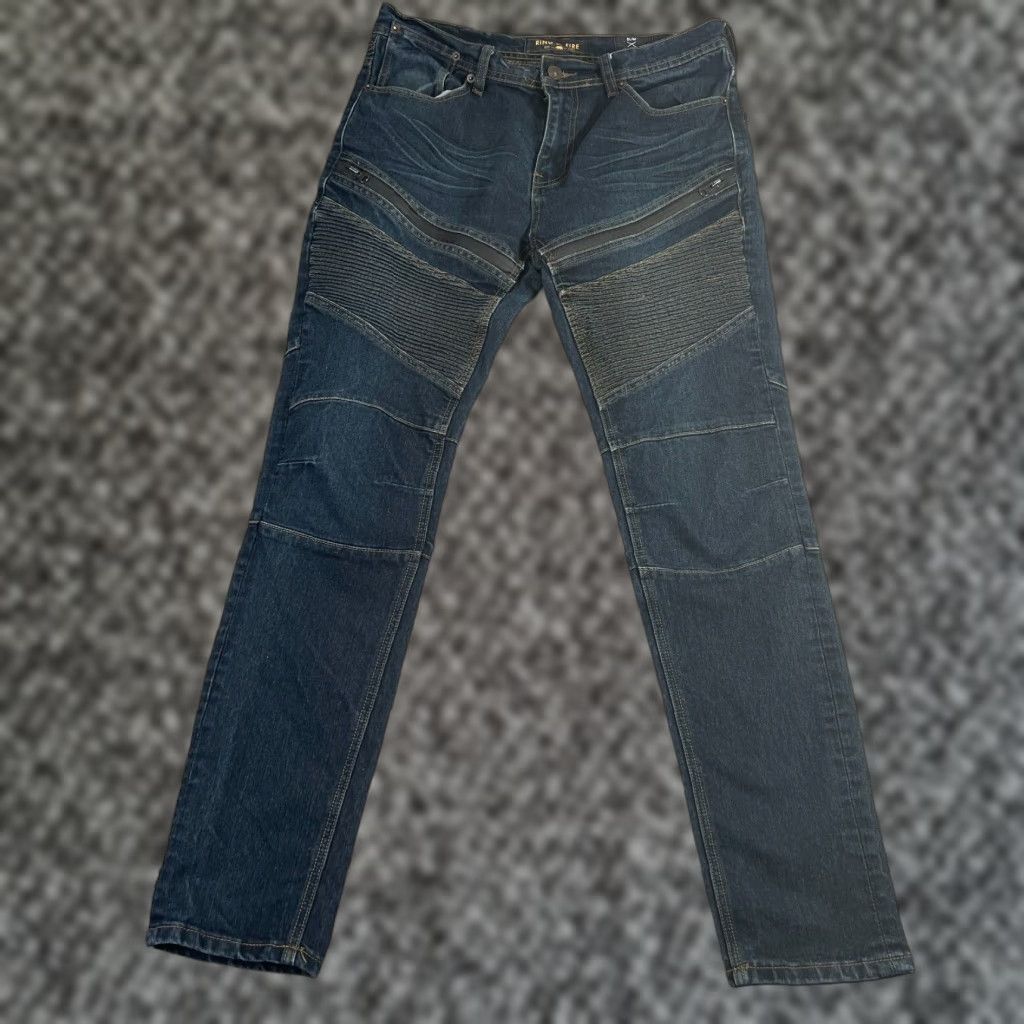 Ring Of Fire RING OF FIRE Slim Skinny Jeans Mens 34x33 Dark Blue Denim Pants Size US 34 / EU 50 - 1 Thumbnail