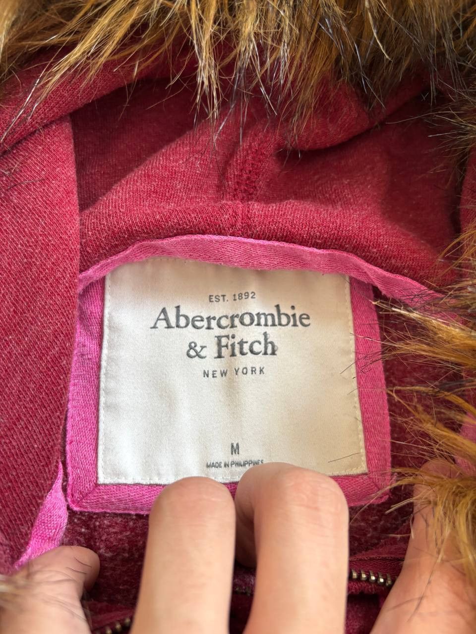 Abercrombie & Fitch Y2K Abercrombie FUR Fuzzy Vintage Distressed Hoodie Bomber Size US S / EU 44-46 / 1 - 9 Thumbnail