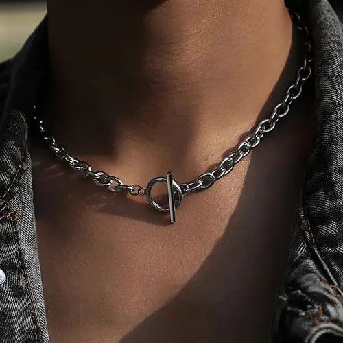 Other Simple Toggle Clasps Choker Chain Necklace Size ONE SIZE - 3 Thumbnail