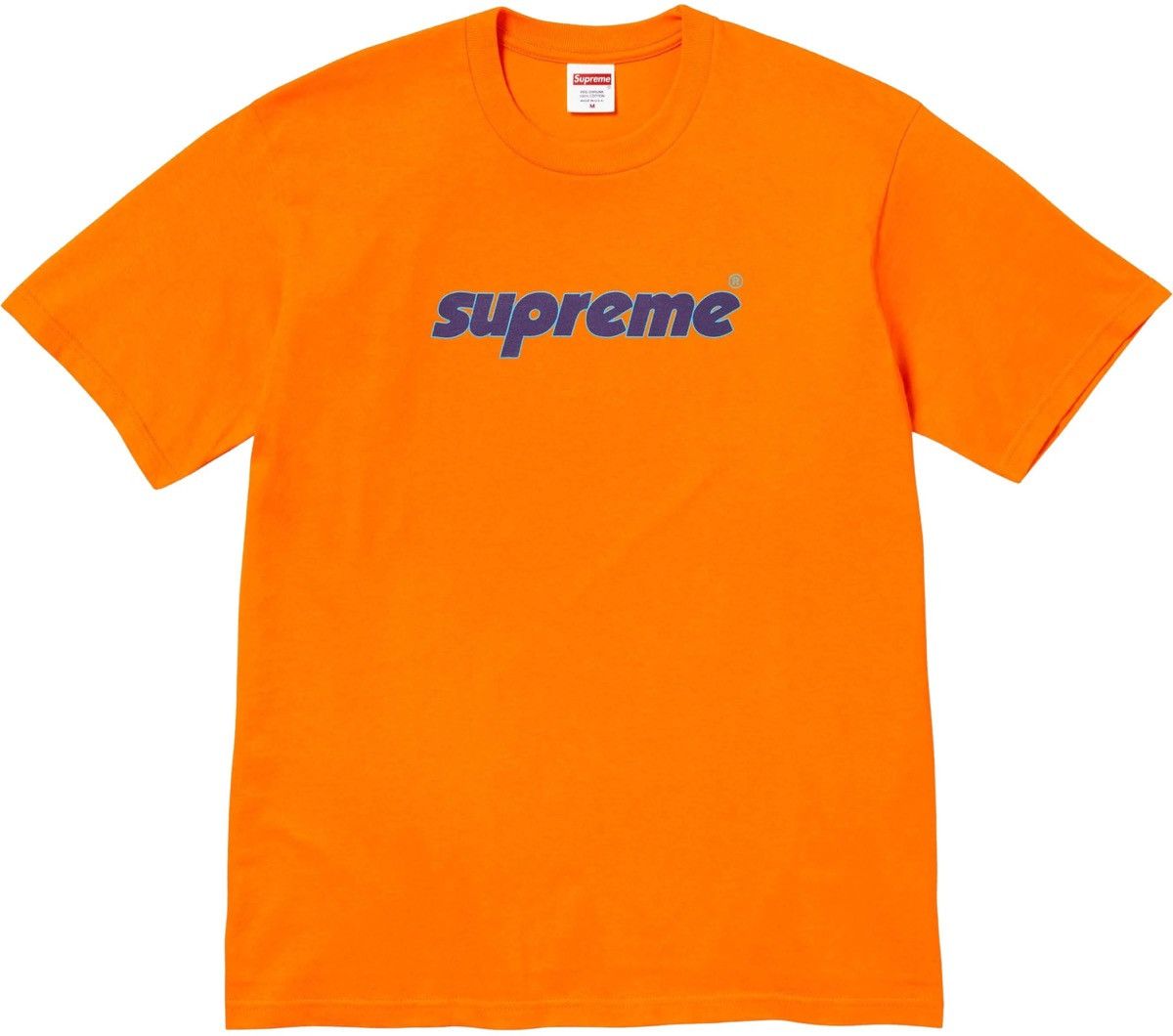 image of Supreme Pinline Logo Tee T-Shirt Orange Ss24 Xl, Men's