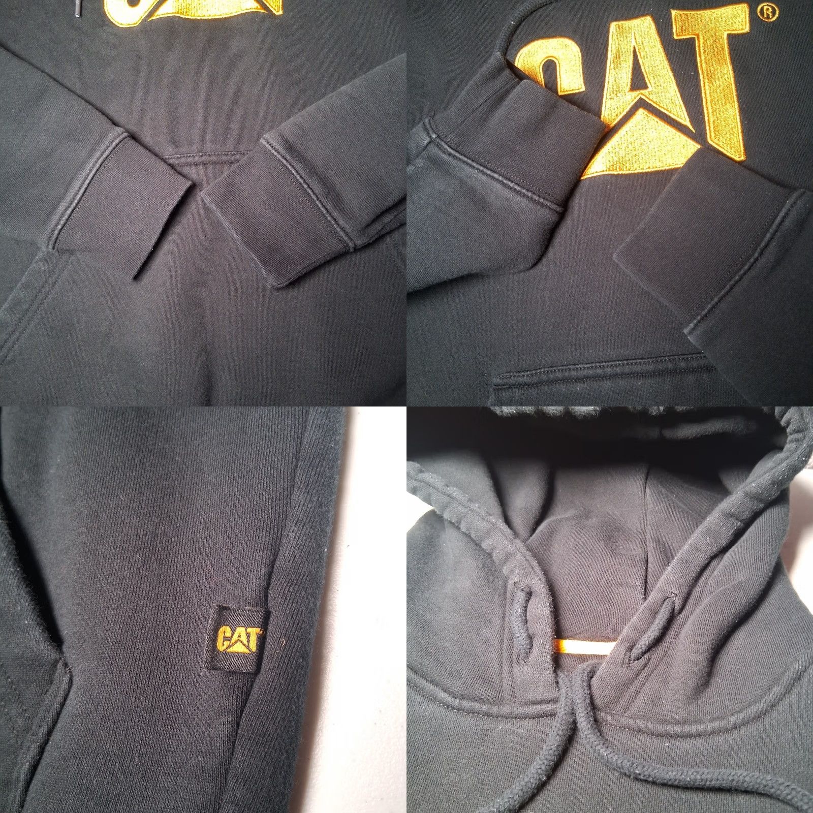 Vintage VINTAGE? CAT Hoodie Hoosed Sweatshirt Medium Black Pullover Workwear Size US M / EU 48-50 / 2 - 9 Thumbnail