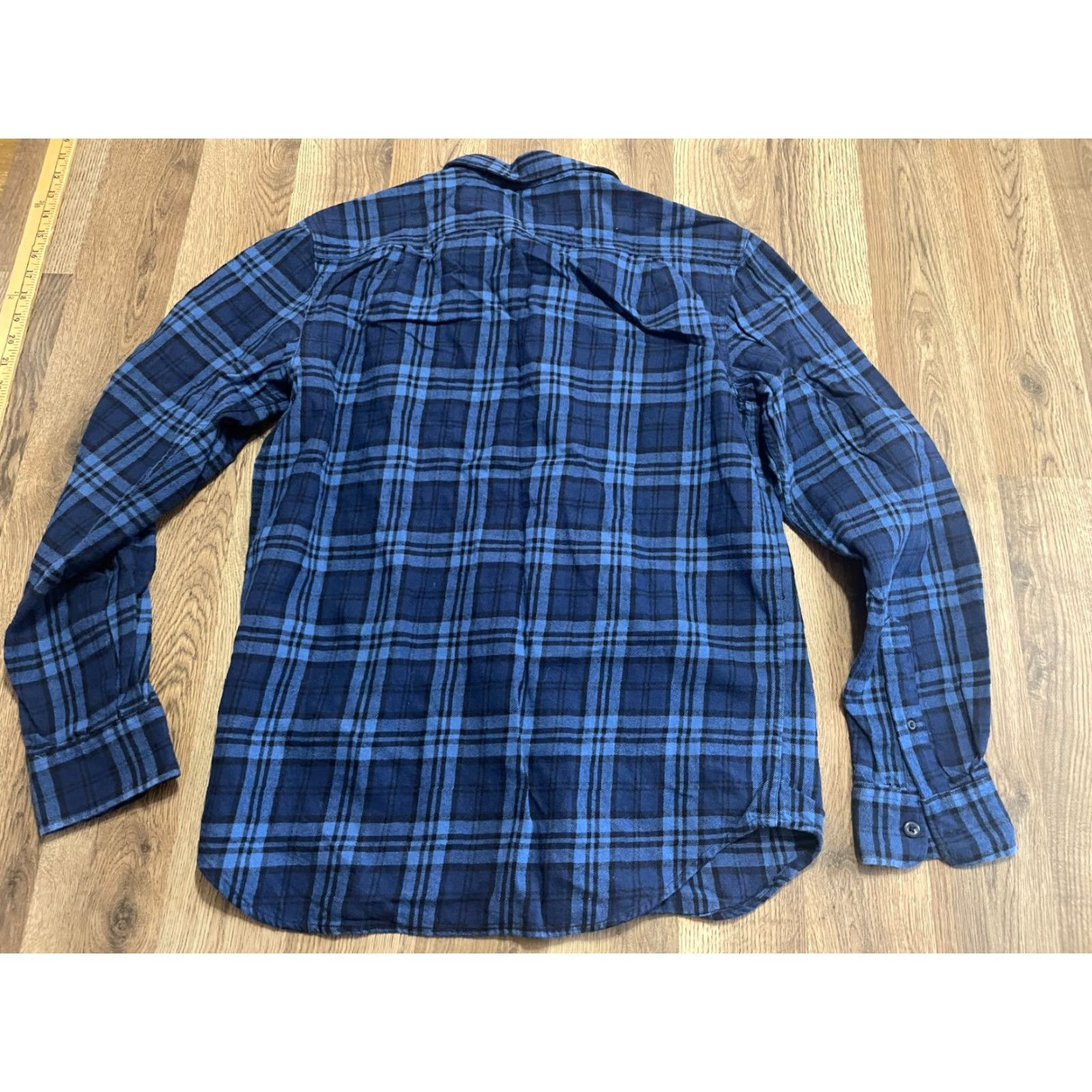 Old Navy Old Navy Shirt Men’s Size M Blue Black Plaid Button Up Regular Fit Long Sleeve Casual Shirt Size US M / EU 48-50 / 2 - 2 Thumbnail
