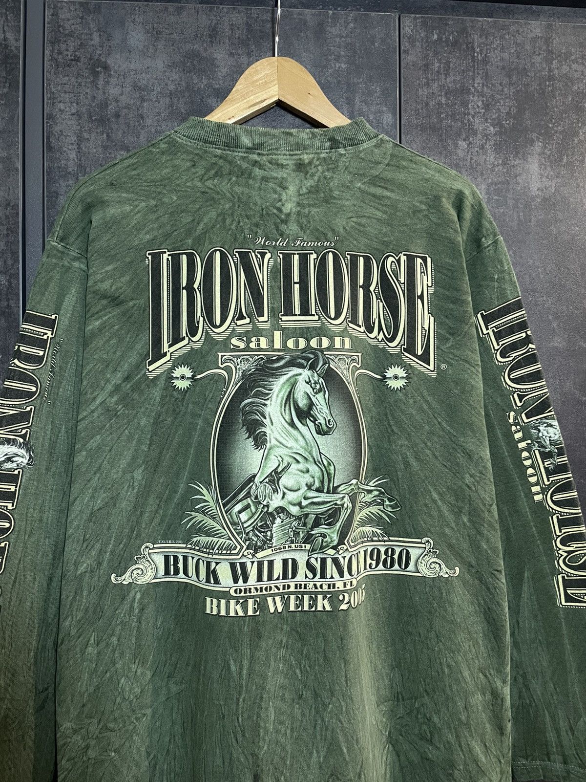 Vintage Crazy Vintage 00s Iron Horse Harley 3D Emblem Longsleeve erd Size US M / EU 48-50 / 2 - 4 Thumbnail