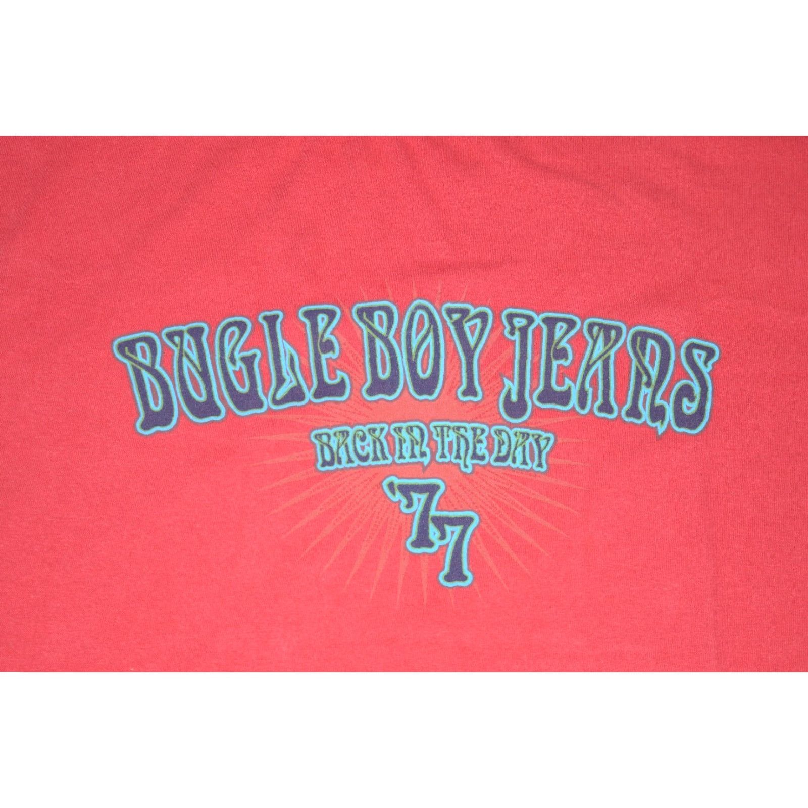 Bugle Boy VINTAGE Bugle Boy T-SHIRT RED 2XL MENS WOODSTOCK HIPPIE 90s BACK IN THE DAY '77 TEE Size US XXL / EU 58 / 5 - 2 Thumbnail