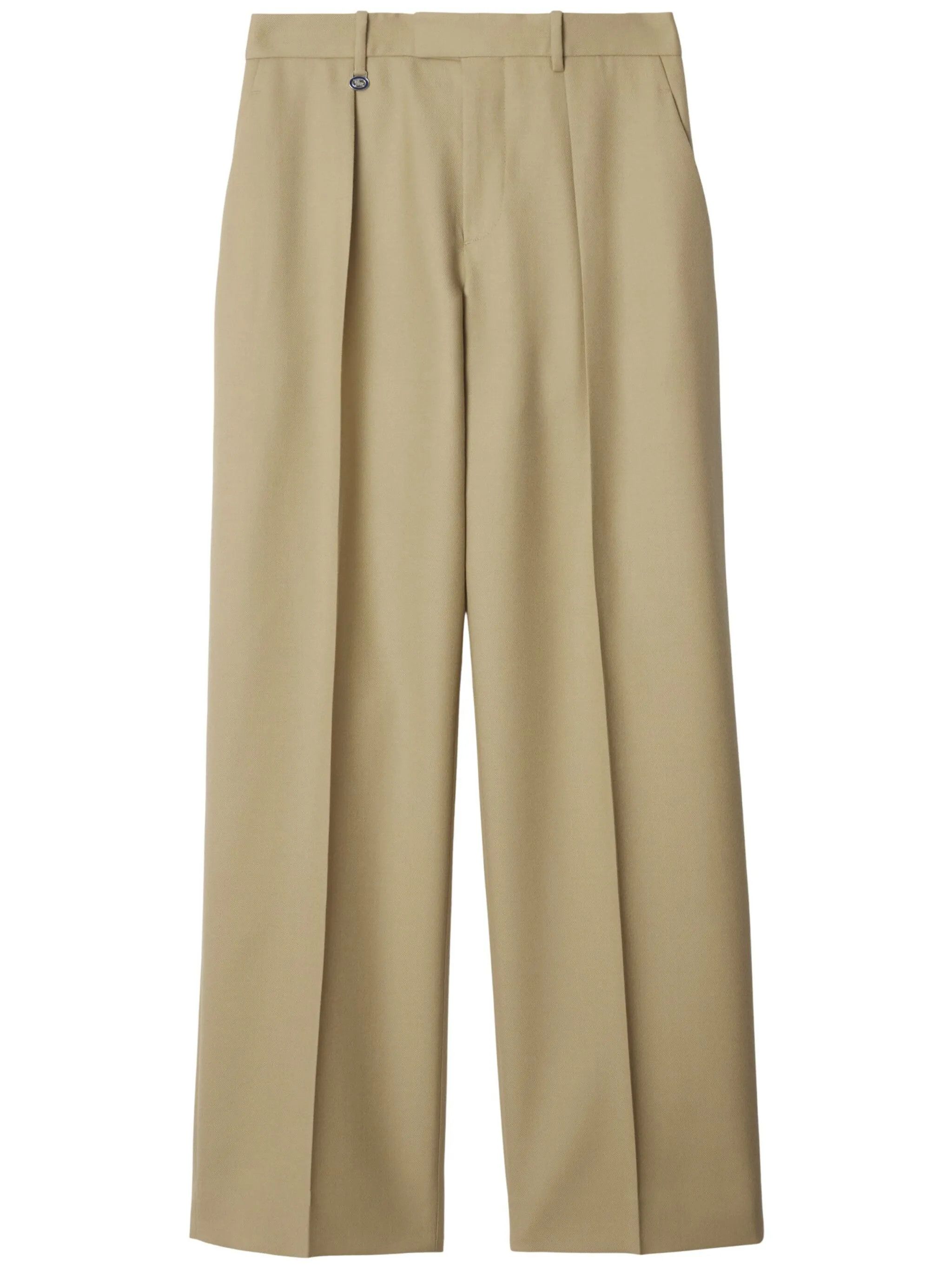 Burberry o1w1db10426 Wool Tailored Trousers in Beige Size 27" / US 4 / IT 40 - 1 Thumbnail