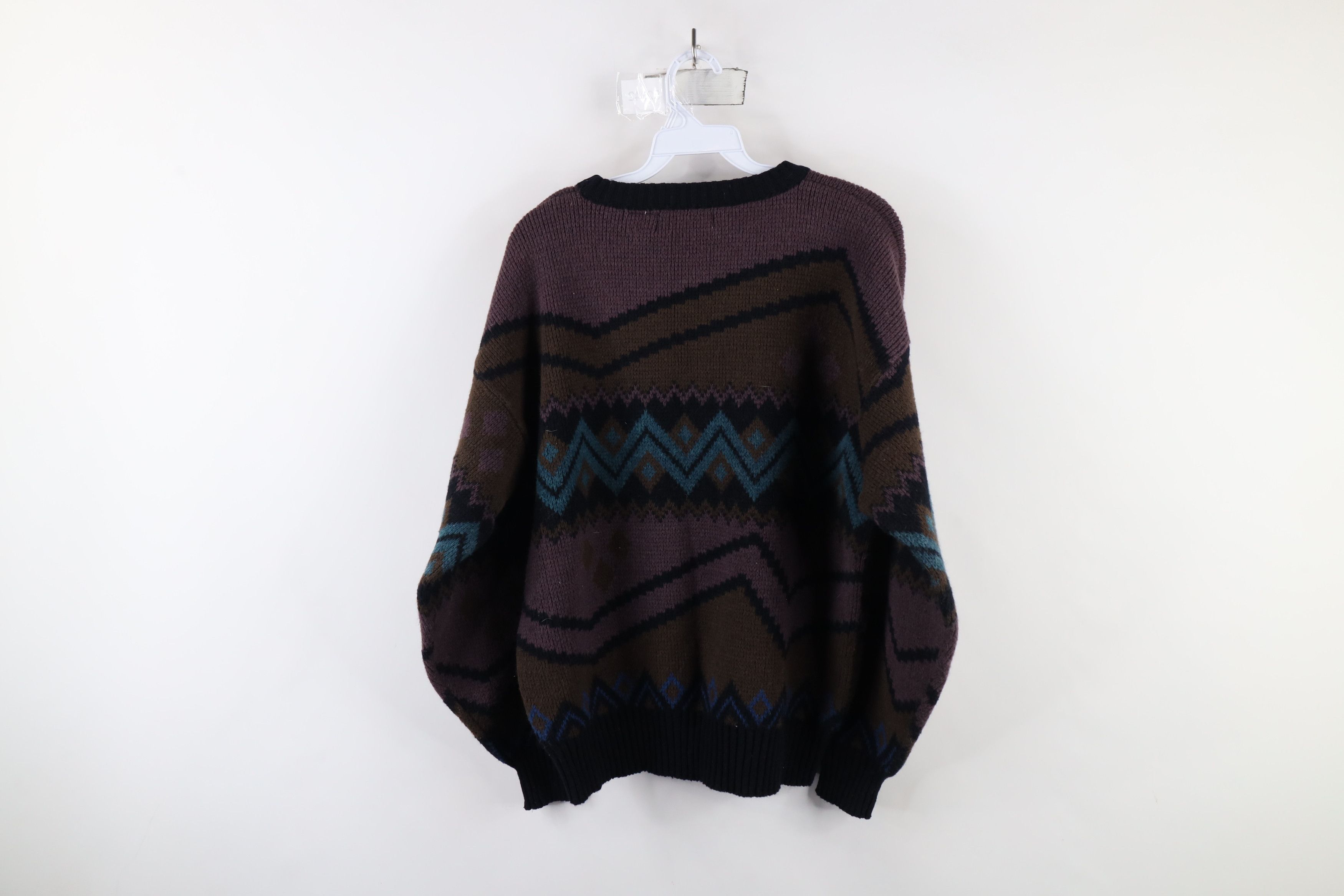 Vintage Vintage 90s Coogi Style Rainbow Wool Blend Knit Sweater Size L / US 10 / IT 46 - 10 Thumbnail