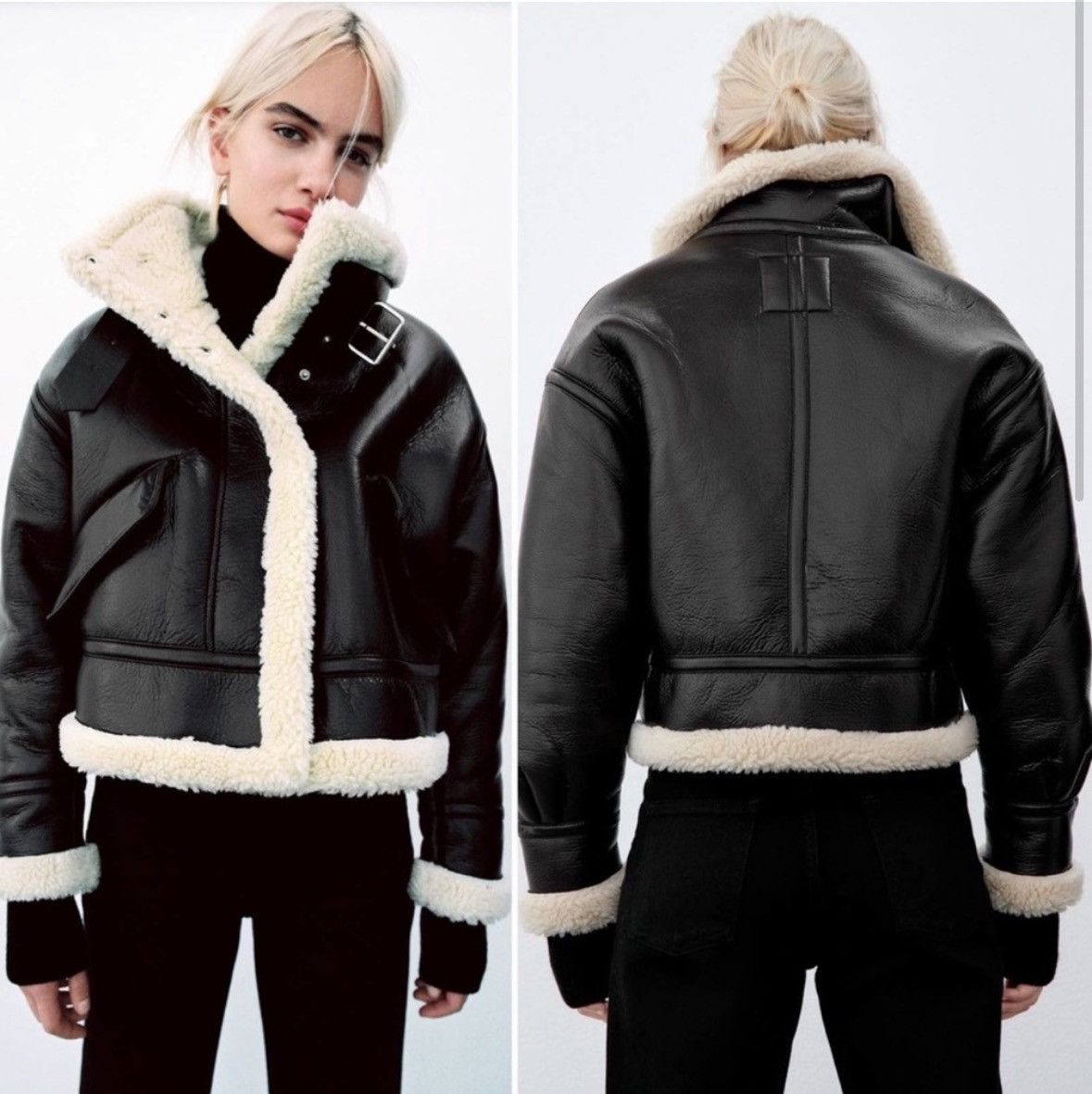Zara Zara biker jacket size S Size S / US 4 / IT 40 - 2 Thumbnail