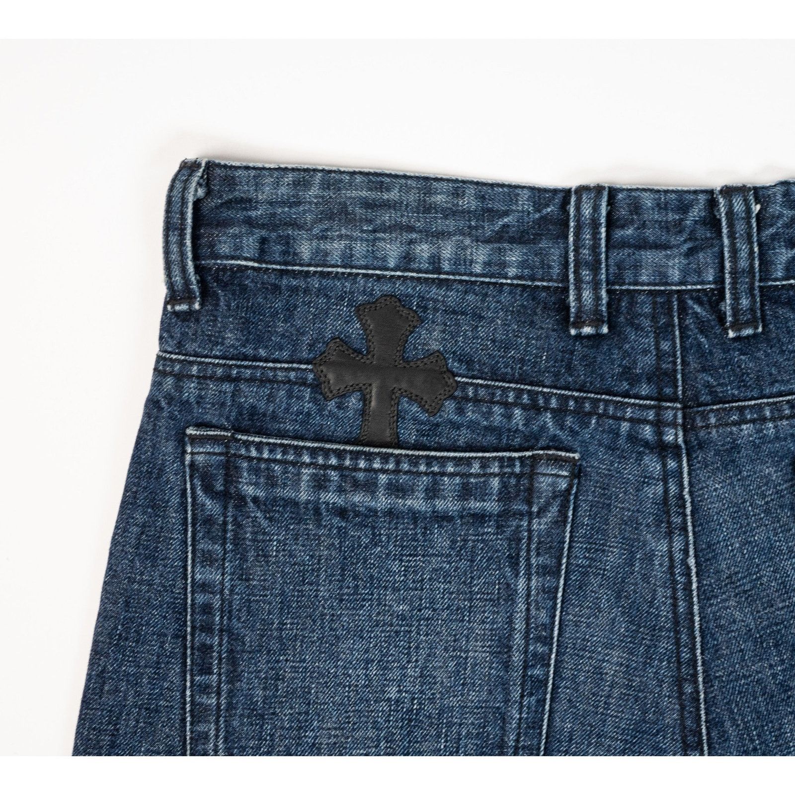 Chrome Hearts Denim Black Cross Patch Shorts Size US 28 / EU 44 - 11 Thumbnail