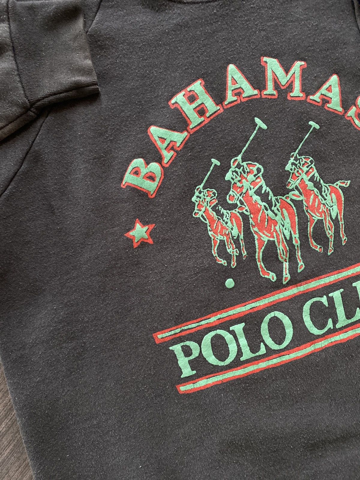 Fruit Of The Loom × Vintage 90s bahamas polo faded black sweatshirt XL Size US XL / EU 56 / 4 - 3 Thumbnail