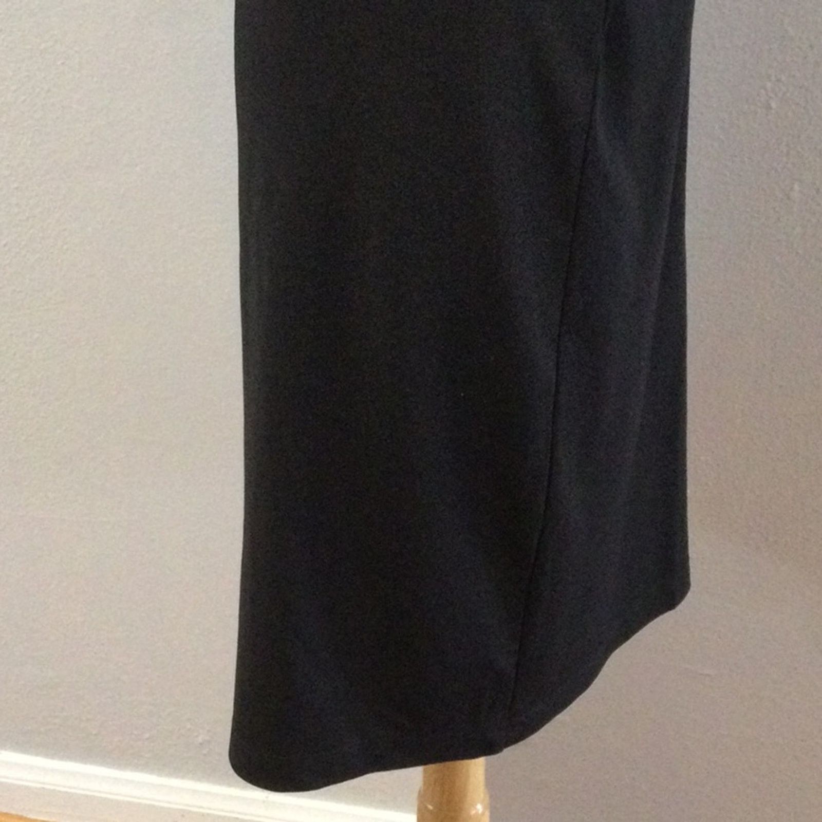 Other Susan Graver Black Knee Length Back Split A-line Skirt 3X Size 42" / US 20 - 6 Thumbnail