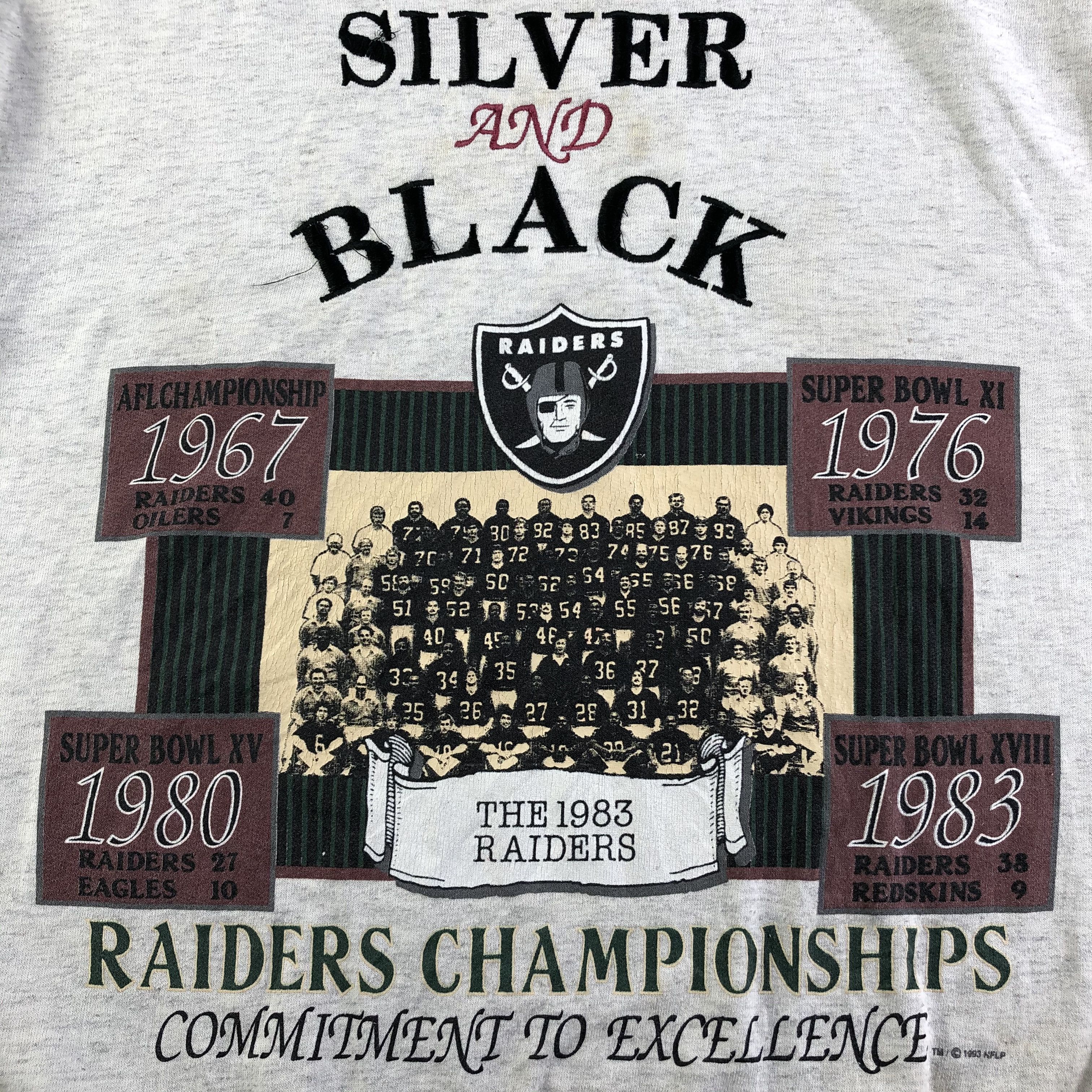 NFL Rare Vintage 80s Oakland Raiders Sweatshirt F349 Size US XL / EU 56 / 4 - 3 Thumbnail