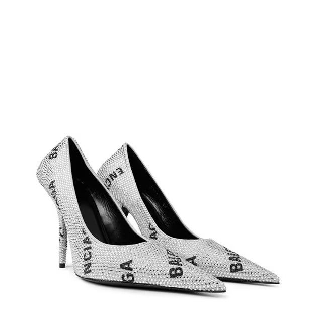 Balenciaga o1g2r1mq0924 Logo Pump in White & Black Size US 7.5 / IT 37.5 - 3 Thumbnail