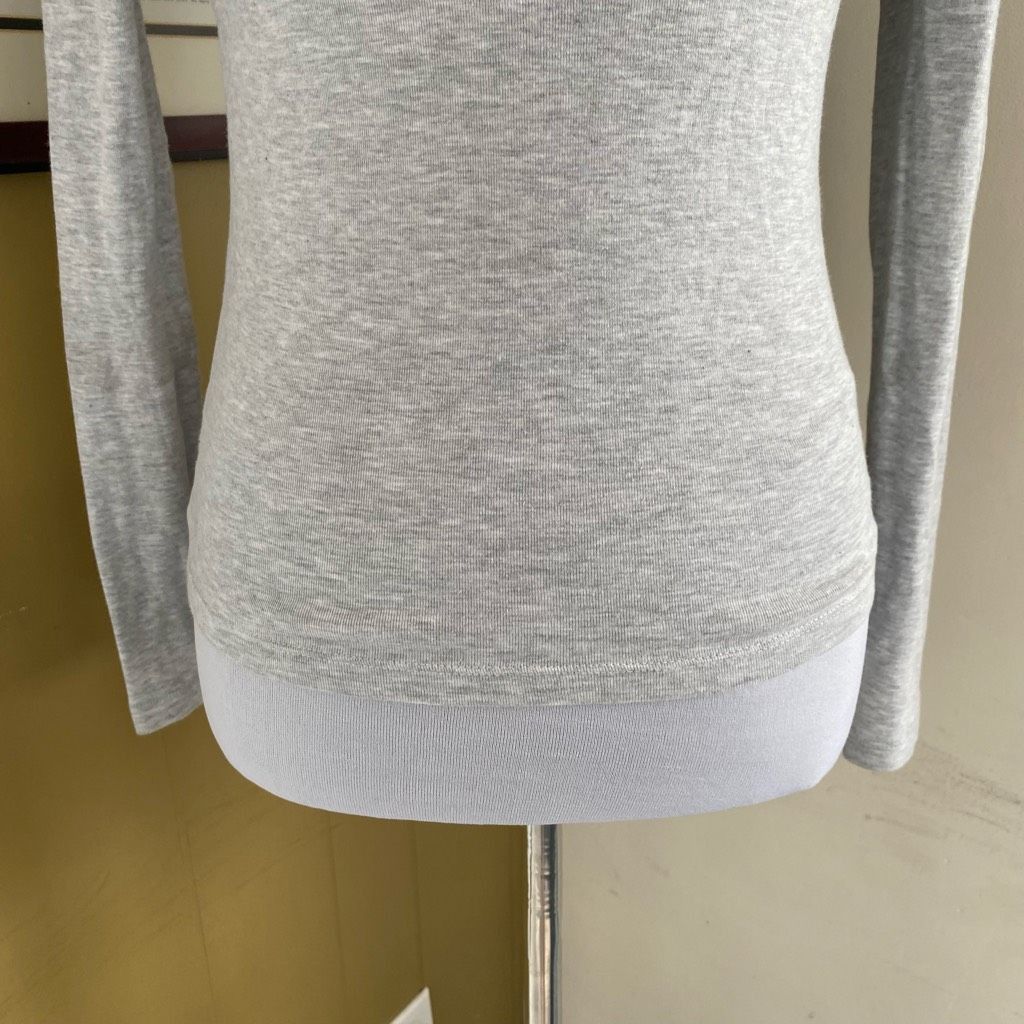 Topshop Topshop women 4-6 Crewneck Longsleeve fitted grey top Size S / US 4 / IT 40 - 2 Thumbnail