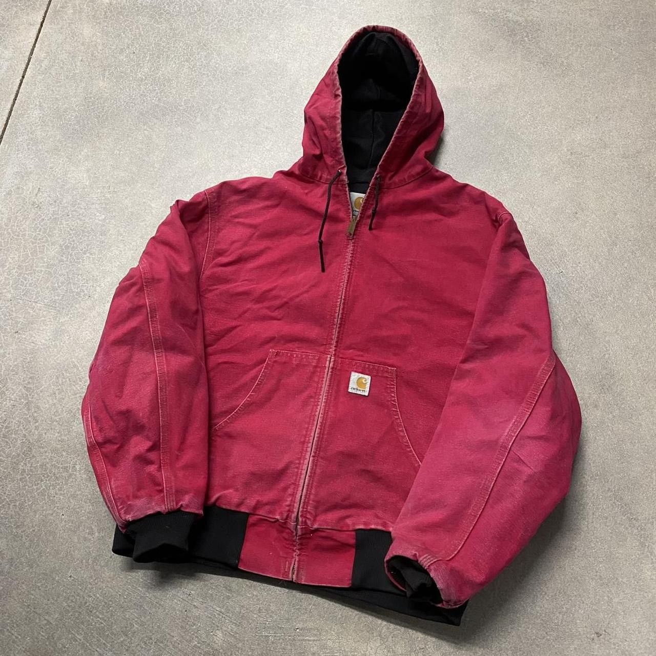 Carhartt × Vintage Vintage 90s Carhartt Faded Red Workwear Grunge Jacket Size US XXL / EU 58 / 5 - 2 Thumbnail