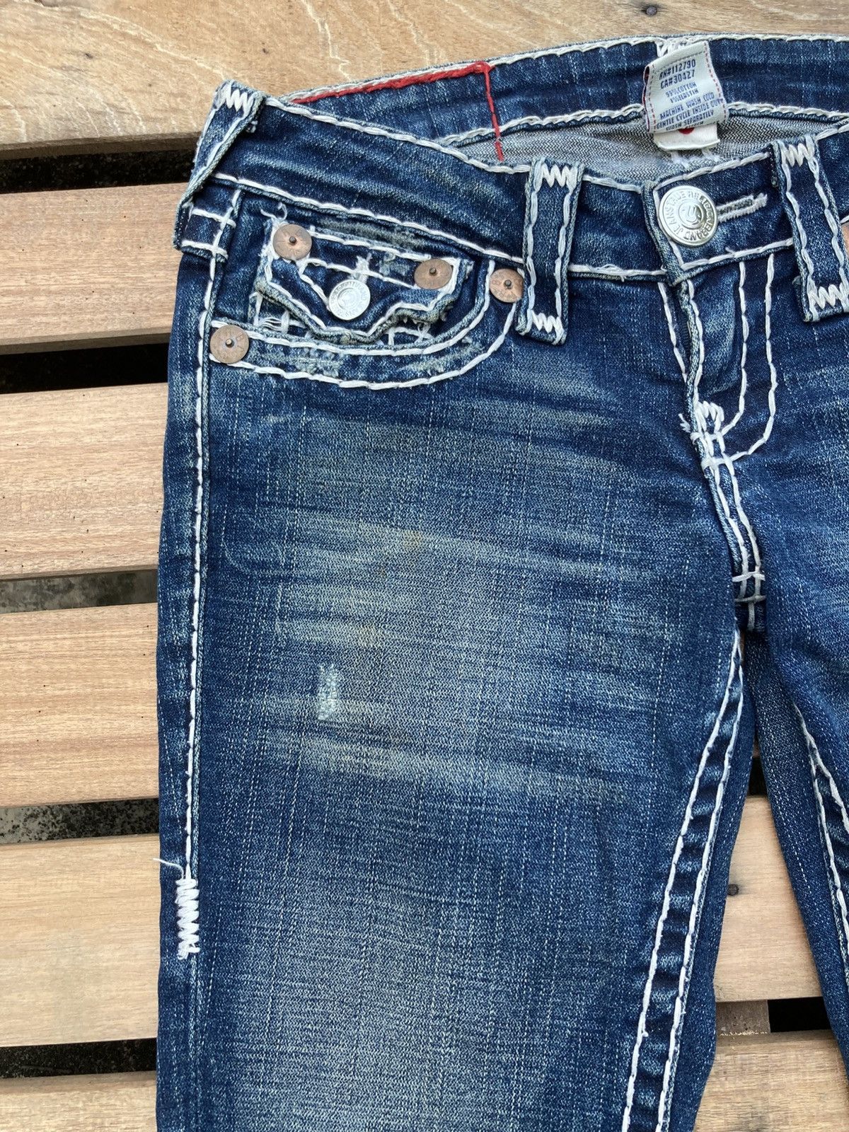 True Religion Y2K True Religion Flare Blue Jeans Size 28" / US 6 / IT 42 - 6 Thumbnail