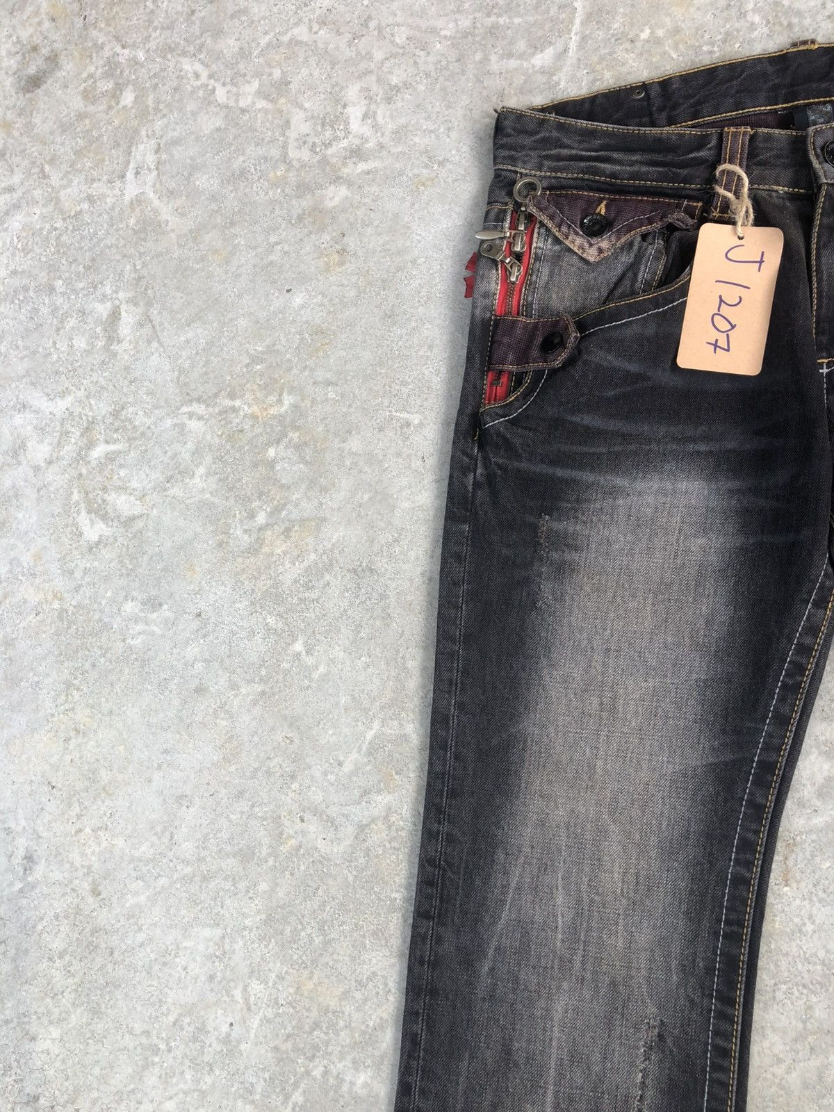 semanticdesign Japanese Semantic Design Flared Jeans Distressed Punk Style Size US 30 / EU 46 - 4 Thumbnail