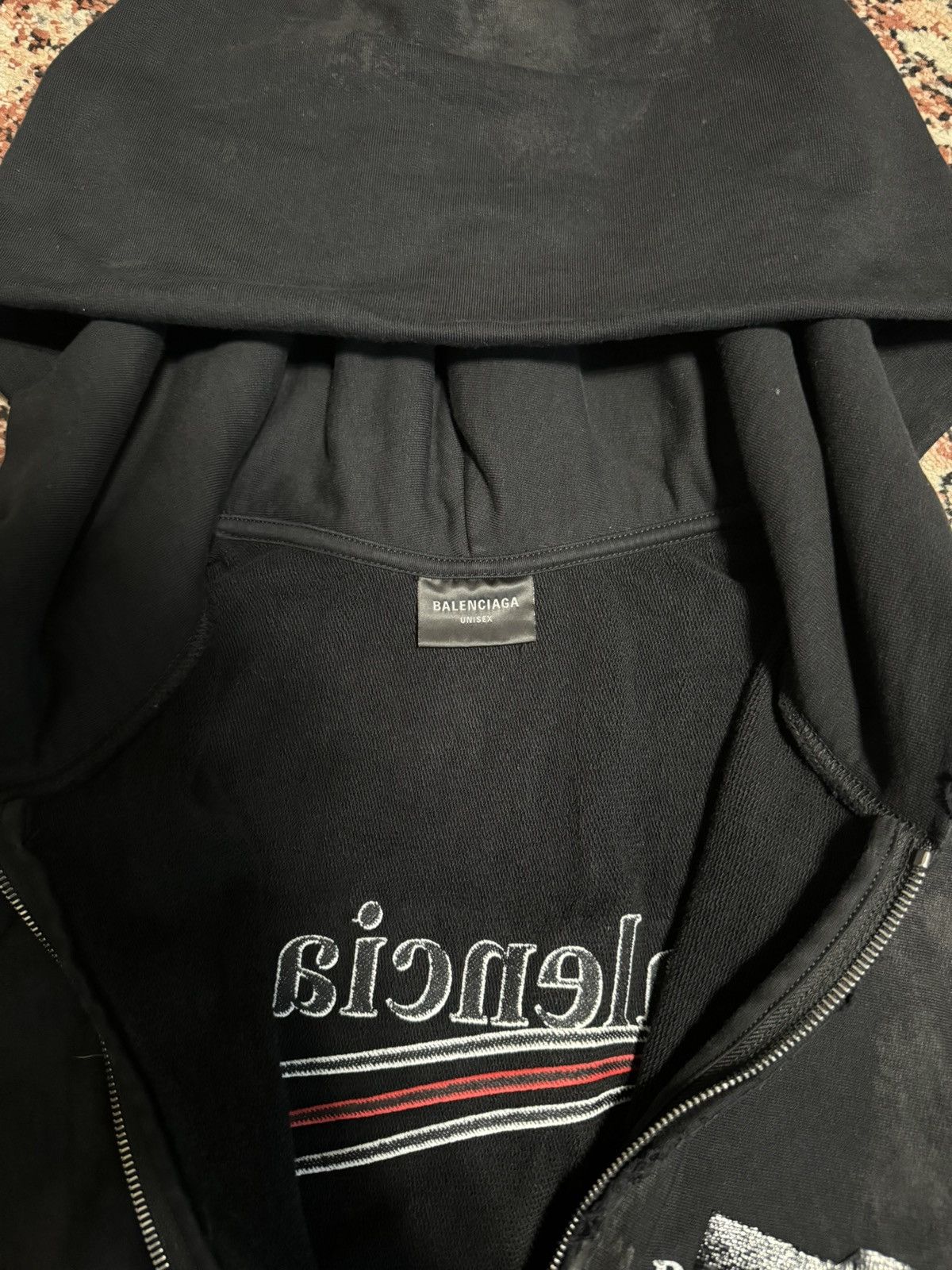 Balenciaga Balenciaga Gaffer Small Fit Zip Up Hoodie Size US S / EU 44-46 / 1 - 3 Thumbnail