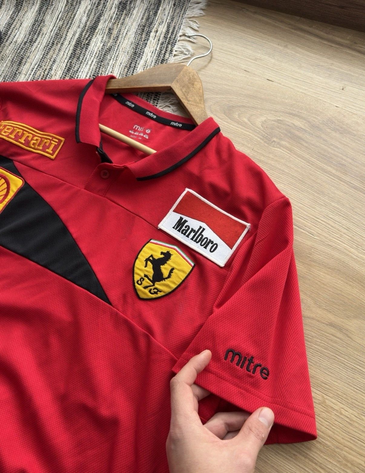 Ferrari Vintage Ferrari Marlboro Racing Jersey Polo Red Mitre Shirt Size US L / EU 52-54 / 3 - 5 Thumbnail