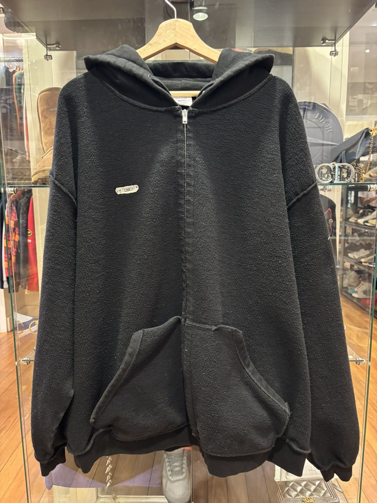 Vetements VETEMENTS AW17 TITANIC SPLIT ZIP-UP HOODIE SZ:M