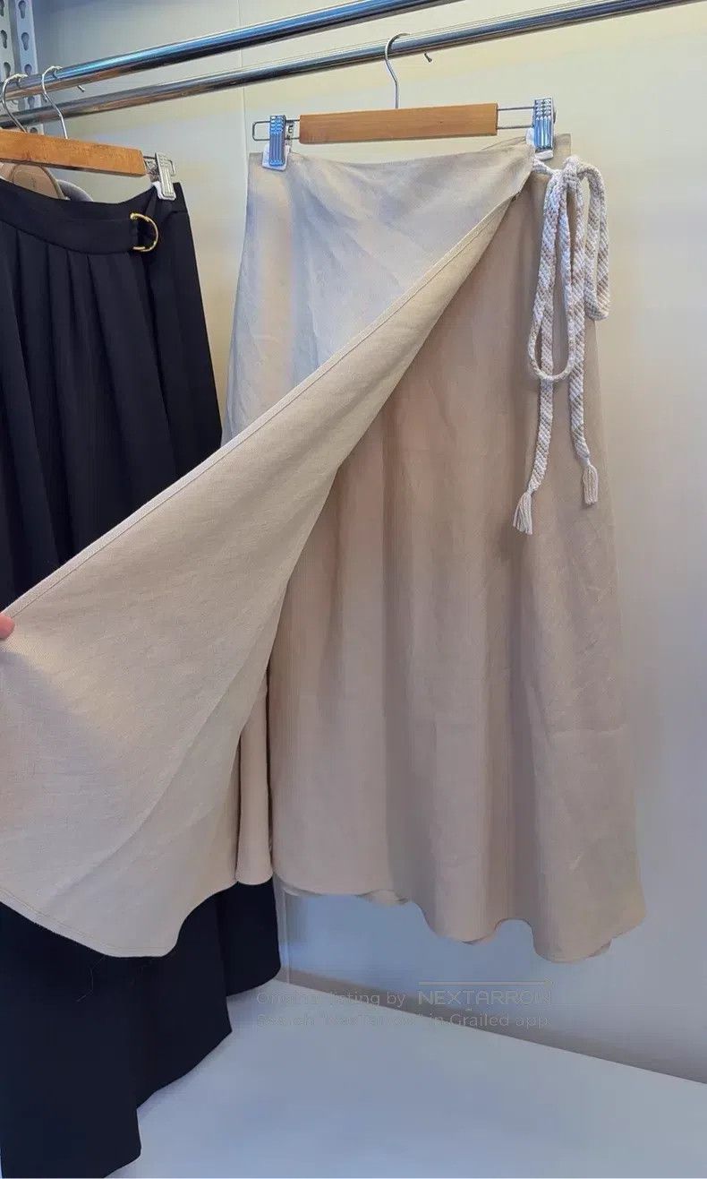Loro Piana Loro Piana Linen Wrap Skirt Size 26" / US 2 / IT 38 - 4 Thumbnail