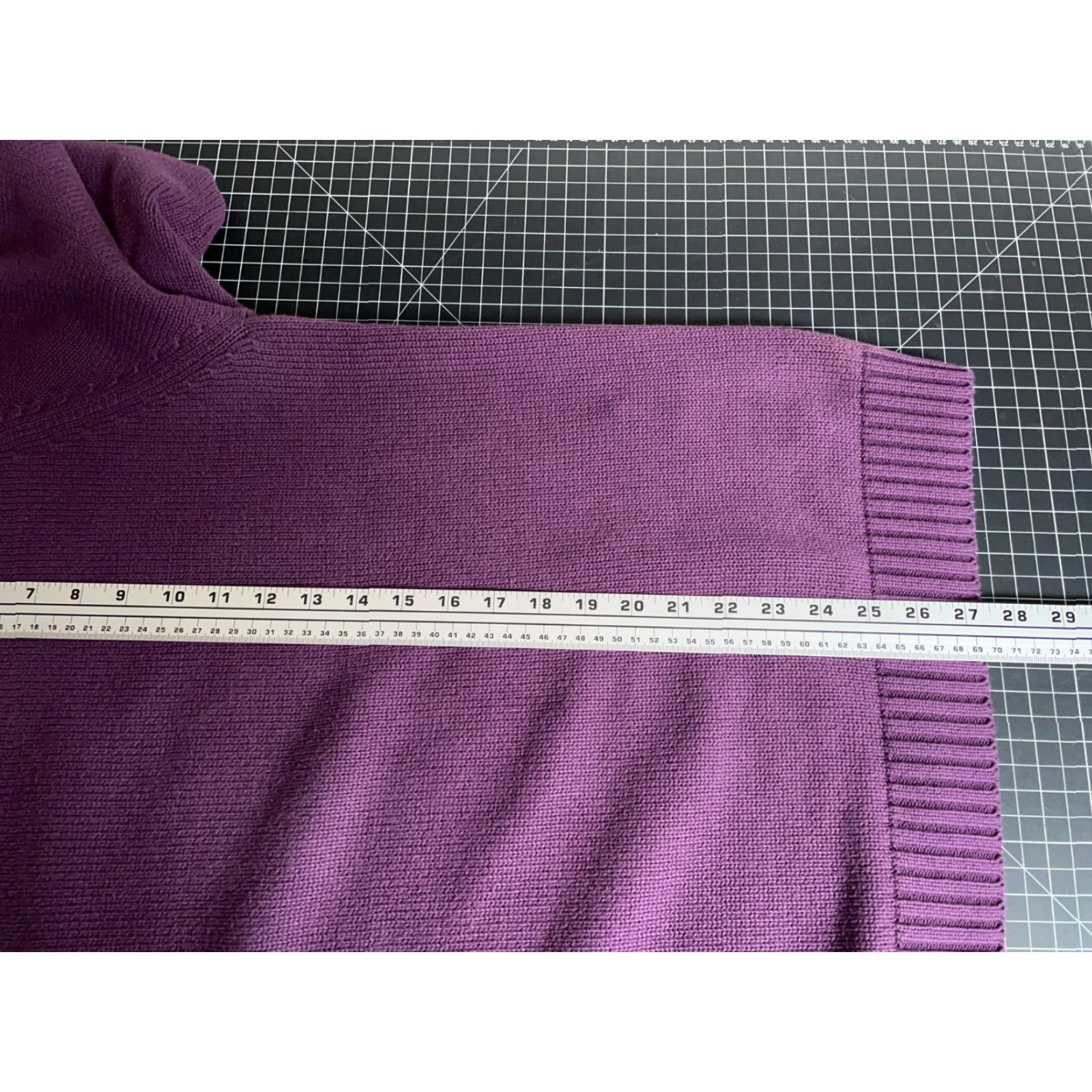 Lands' End Lands' End Sweater Mens Large Purple Cotton Knit Japan Made 90s Preppy Chunky-Knit Pullover Crew Neck Heavyweight Vintage Regular Size US L / EU 52-54 / 3 - 6 Thumbnail