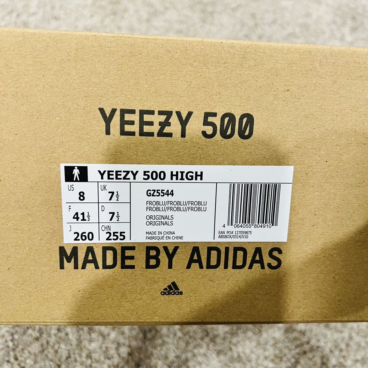 Adidas × Yeezy Adidas Yeezy 500 High Frozen Blue Mens 8 Size US 8 / EU 41 - 9 Thumbnail