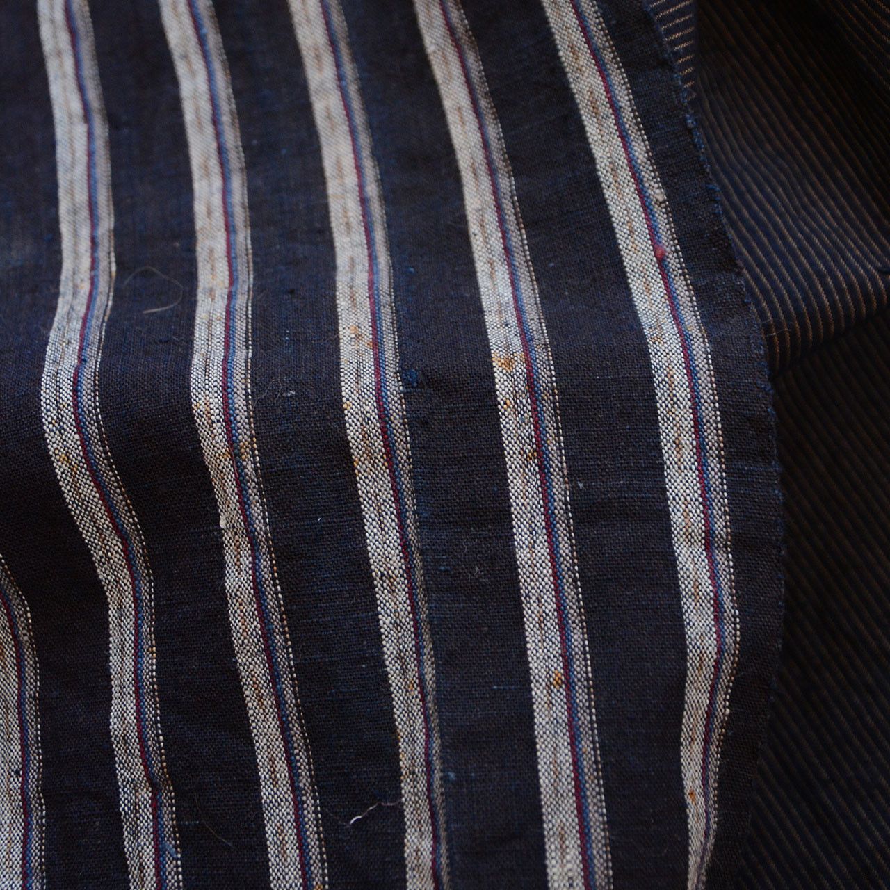 Other Japanese Vintage Fabric Indigo Dyed Cotton Stole Patchwork Size ONE SIZE - 6 Thumbnail