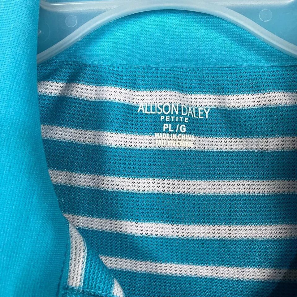 Other Allison Daley Button Up Top Women's Striped Short Sleeve PL Size L / US 10 / IT 46 - 4 Thumbnail