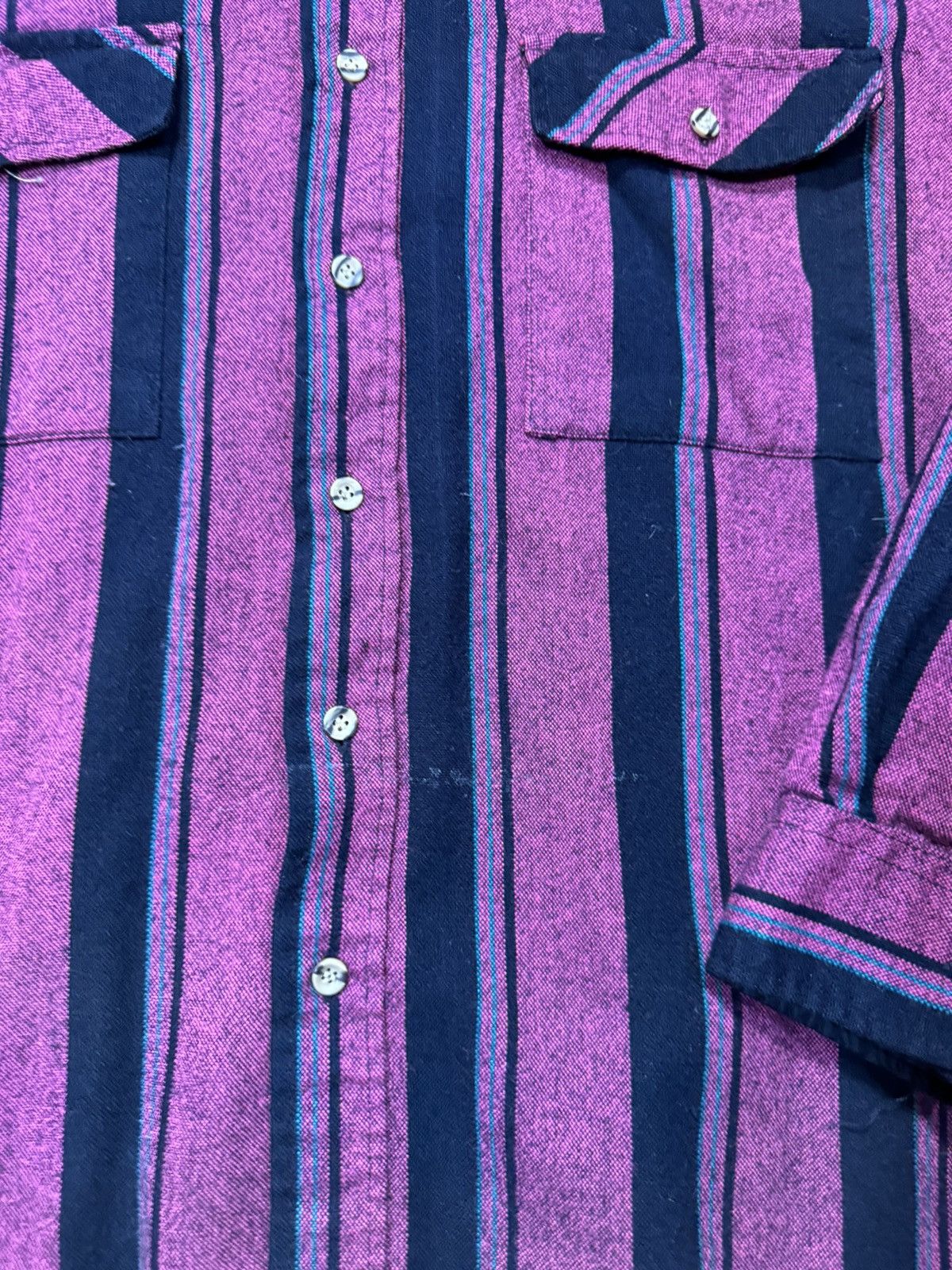 Vintage Vintage Striped Button Up Shirt Size US XL / EU 56 / 4 - 3 Thumbnail