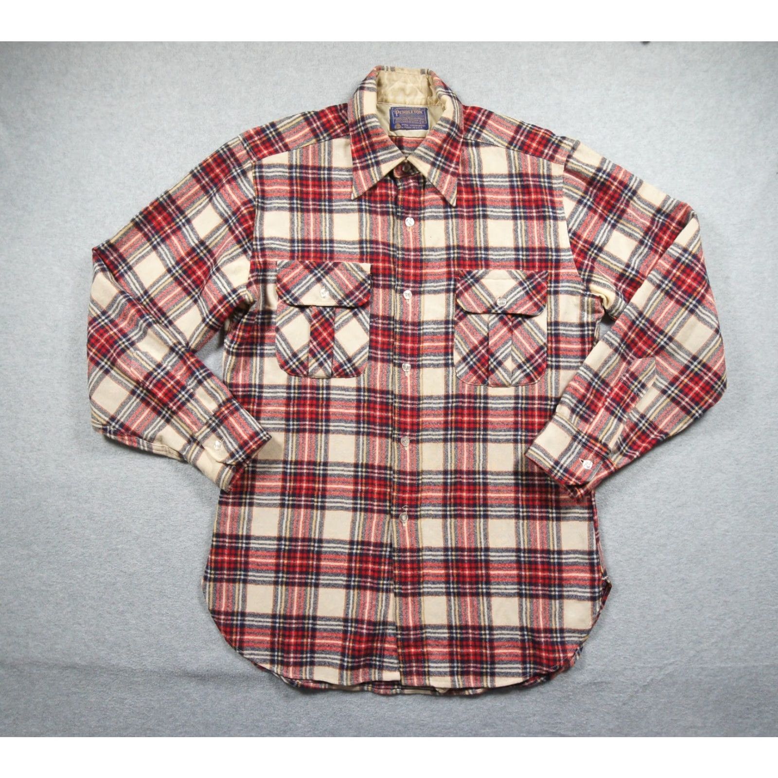Pendleton VINTAGE Pendleton Shirt Button-Up Wool Flannel Mens Medium Red Plaid Outdoors Size US M / EU 48-50 / 2 - 2 Thumbnail