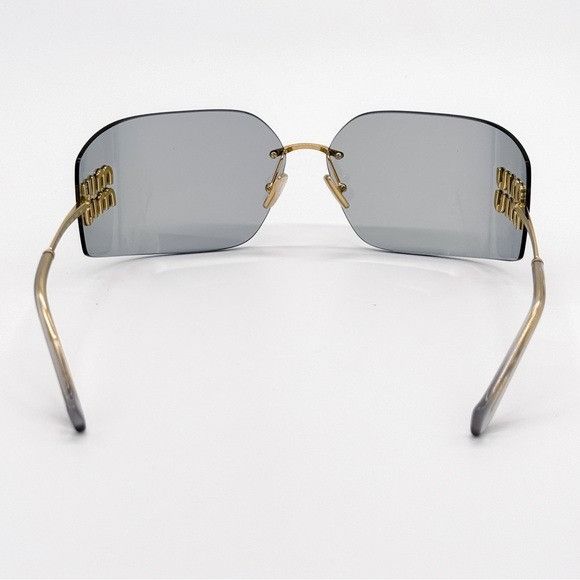 Miu Miu NEW SMU 54Y 5AK30B MIU MIU GOLD GREY WOMEN SUNGLASSES MU54YS Size ONE SIZE - 7 Thumbnail