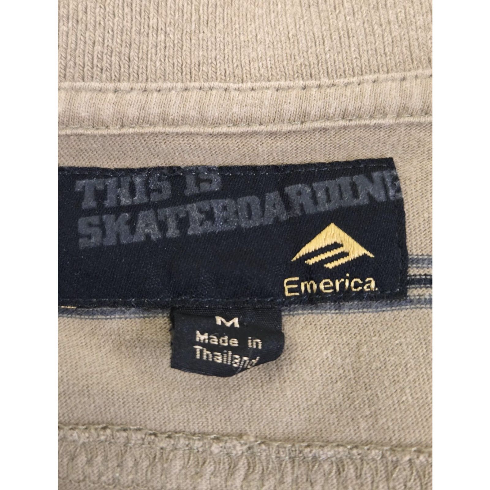 Emerica VINTAGE Emerica Polo Shirt Mens M Gray Striped Short Sleeve Skateboarding Pocket Size US M / EU 48-50 / 2 - 3 Thumbnail