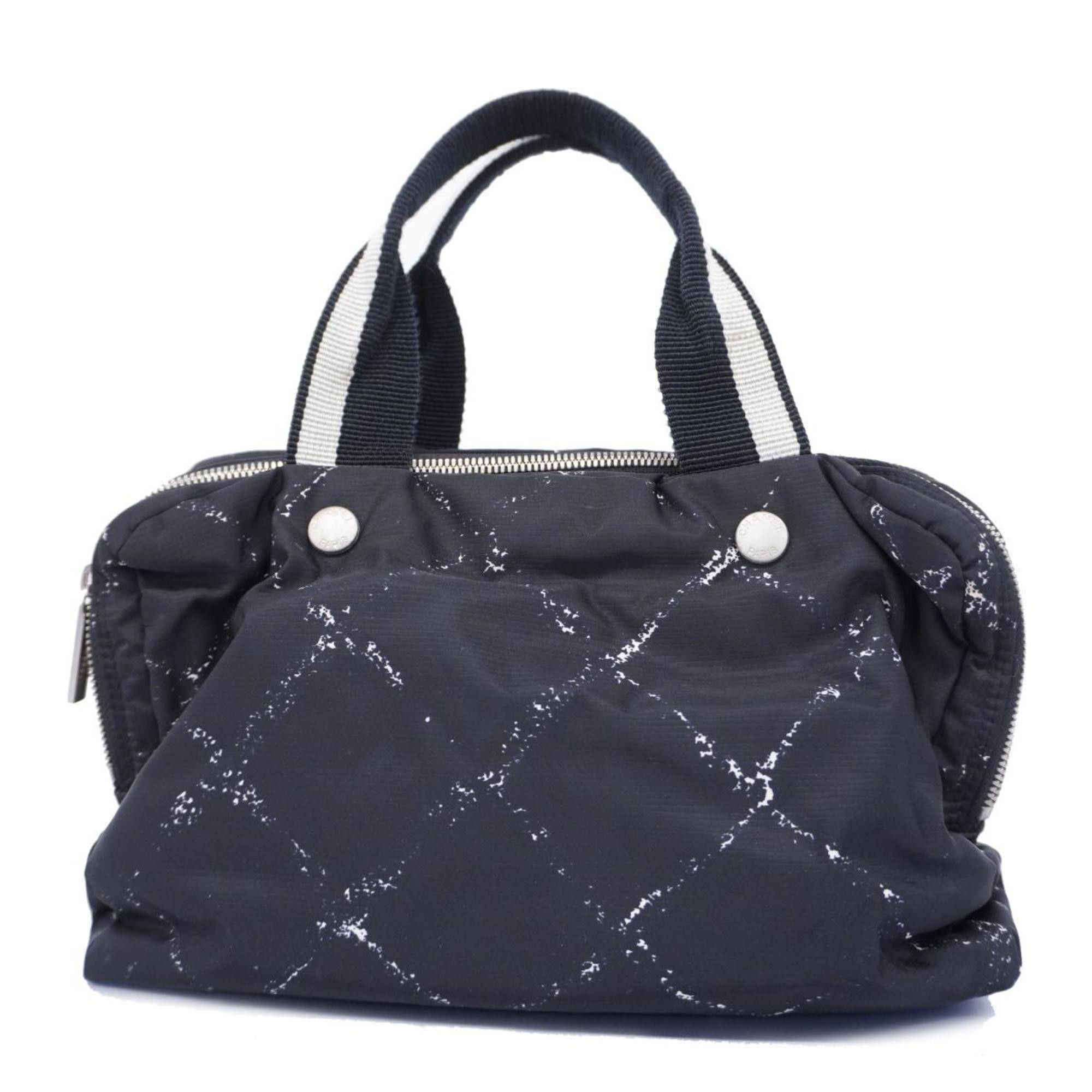image of Chanel Handbag Old Travel Nylon Black Red Ladies, Women's