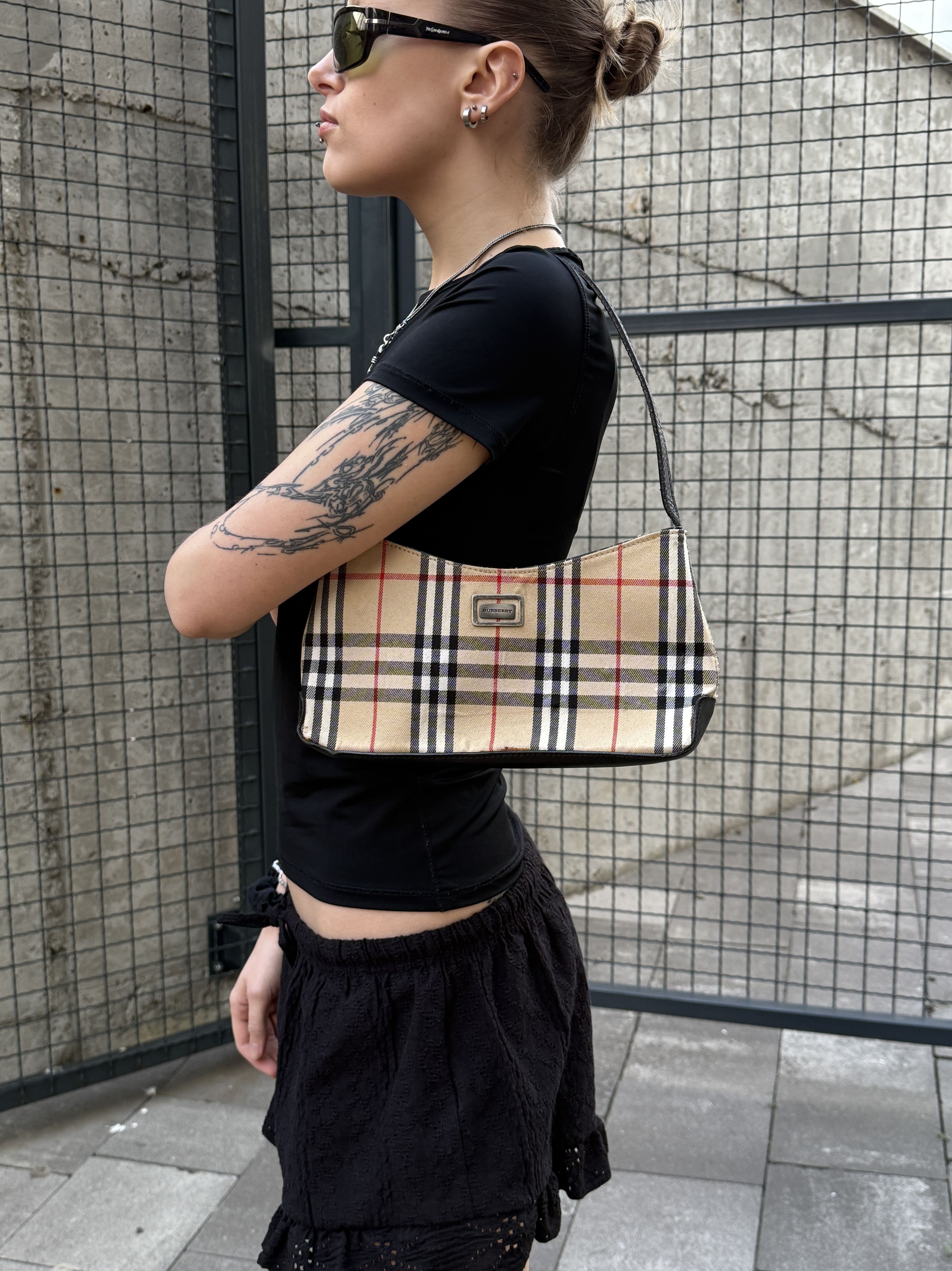 Burberry Vintage 90s Burberry mini bags pink nova check | Grailed