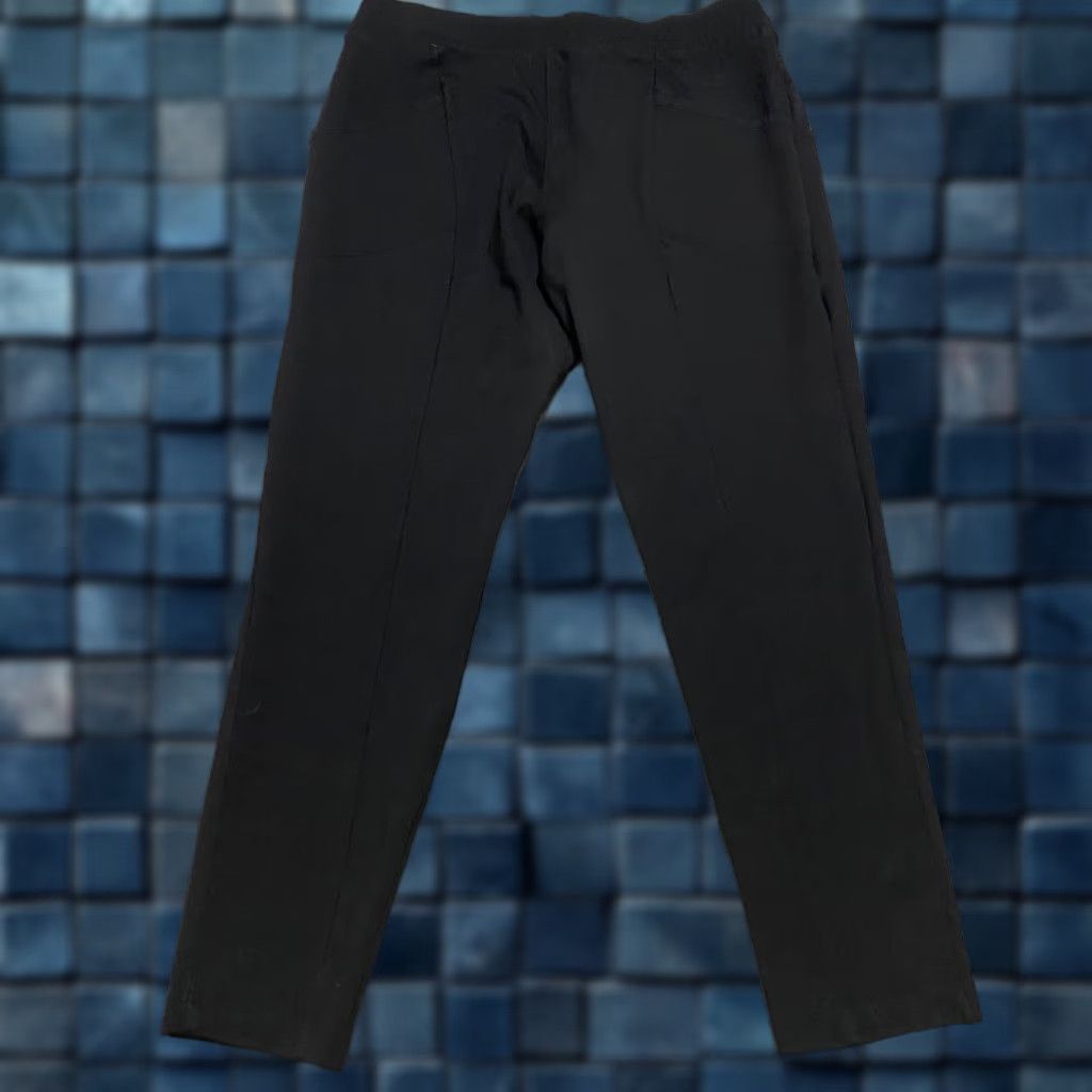 Vintage Betabrand Leggings Womens Large Ankle Solid Black Pockets Gym Training Yoga Running Tape: Athletic, Skinny Inseam 24 in Size 36" / US 14 / IT 50 - 1 Thumbnail